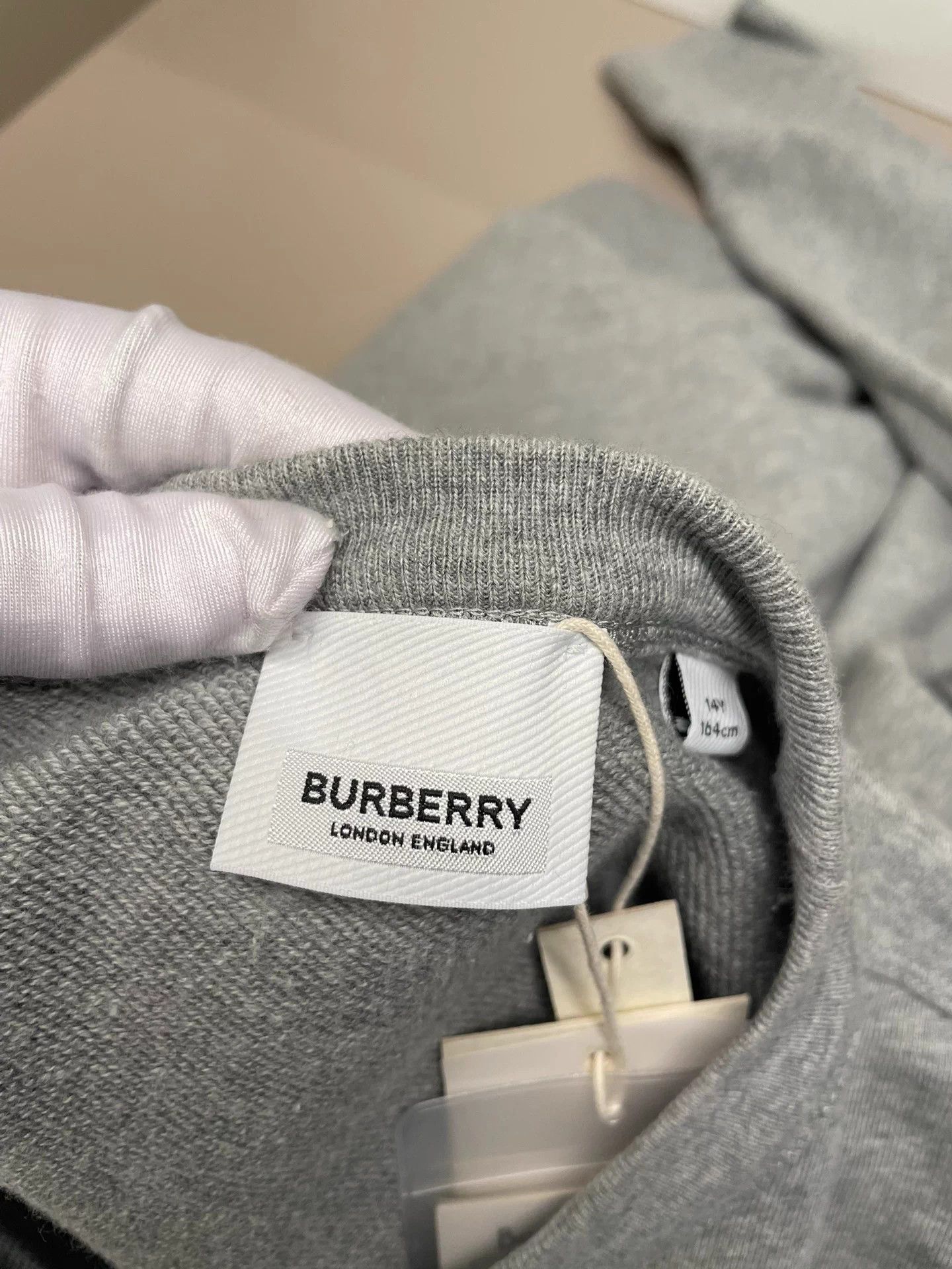 Burberry Burberry Gray Cotton Sweatshirt 14Y Size XXS / US 00 / IT 34 - 3 Thumbnail