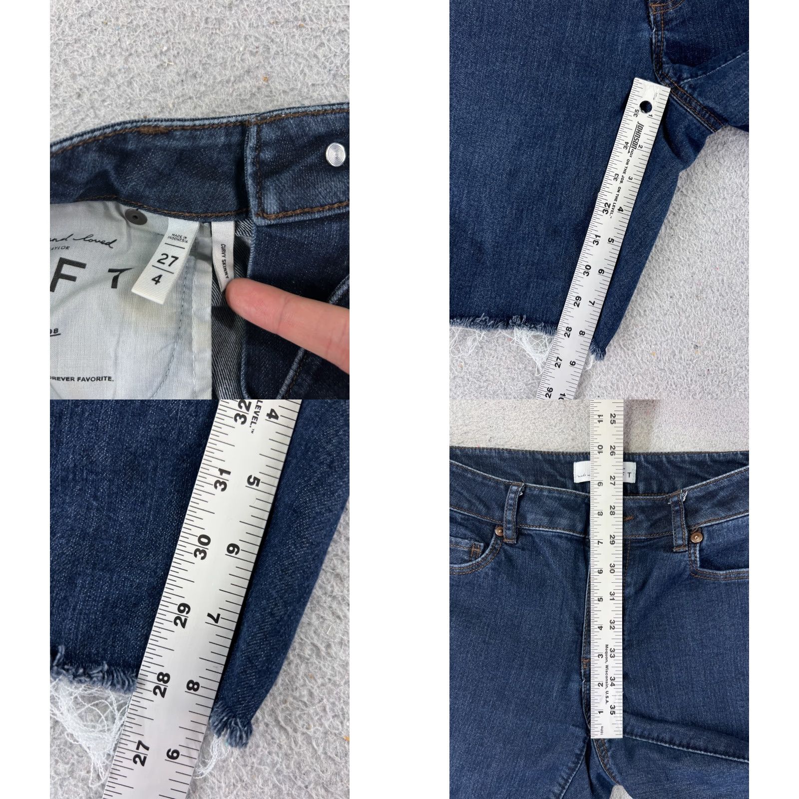 Ann Taylor Ann Taylor Shorts Womens 4 Blue Denim Low Rise Cut-Off Casual 28 Inseam Size 27" / US 4 / IT 40 - 8 Thumbnail