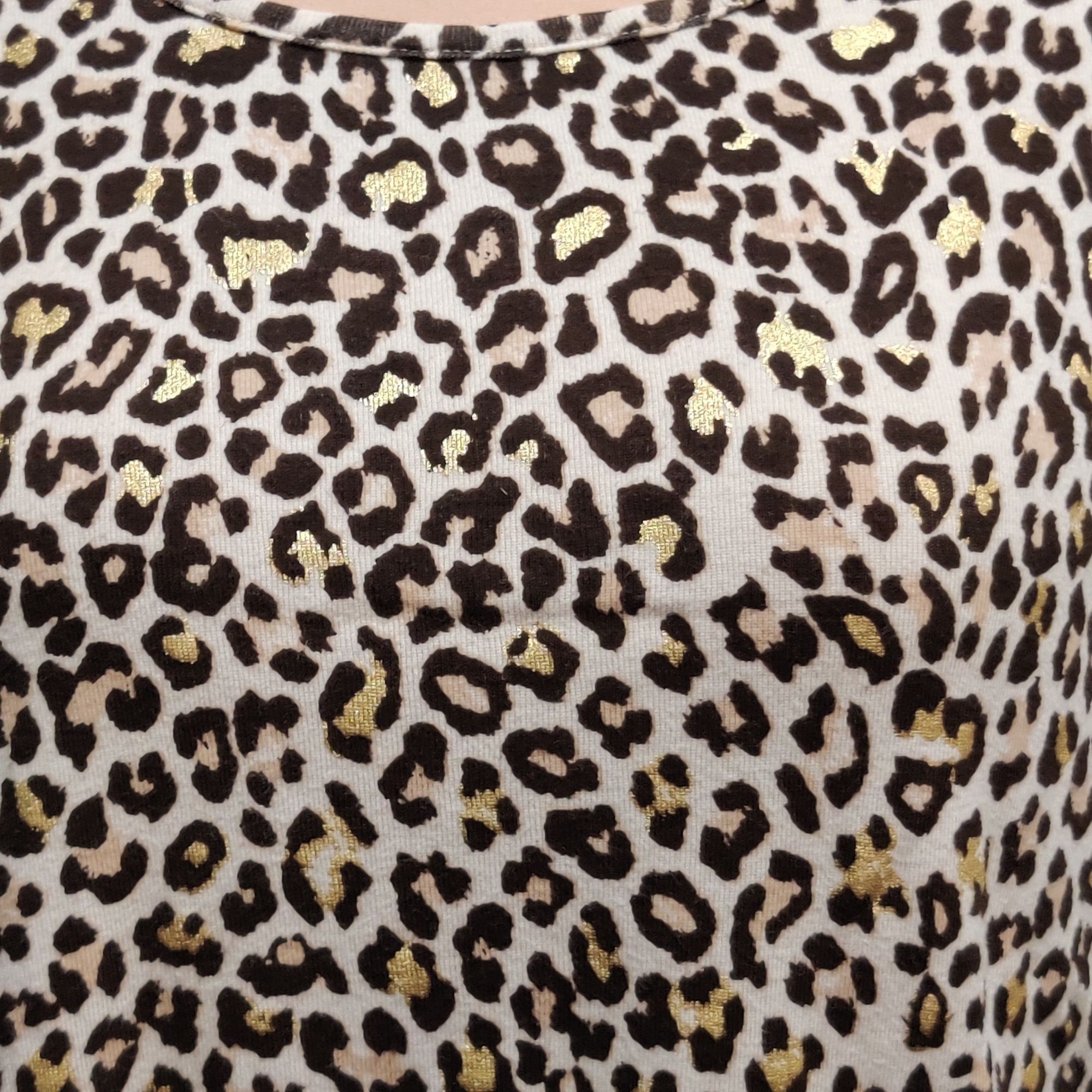 Other White Stag XXL Leopard Print Gold Foil Long Sleeve Scoop Nec Size XXL / US 16-18 / IT 52-54 - 6 Thumbnail