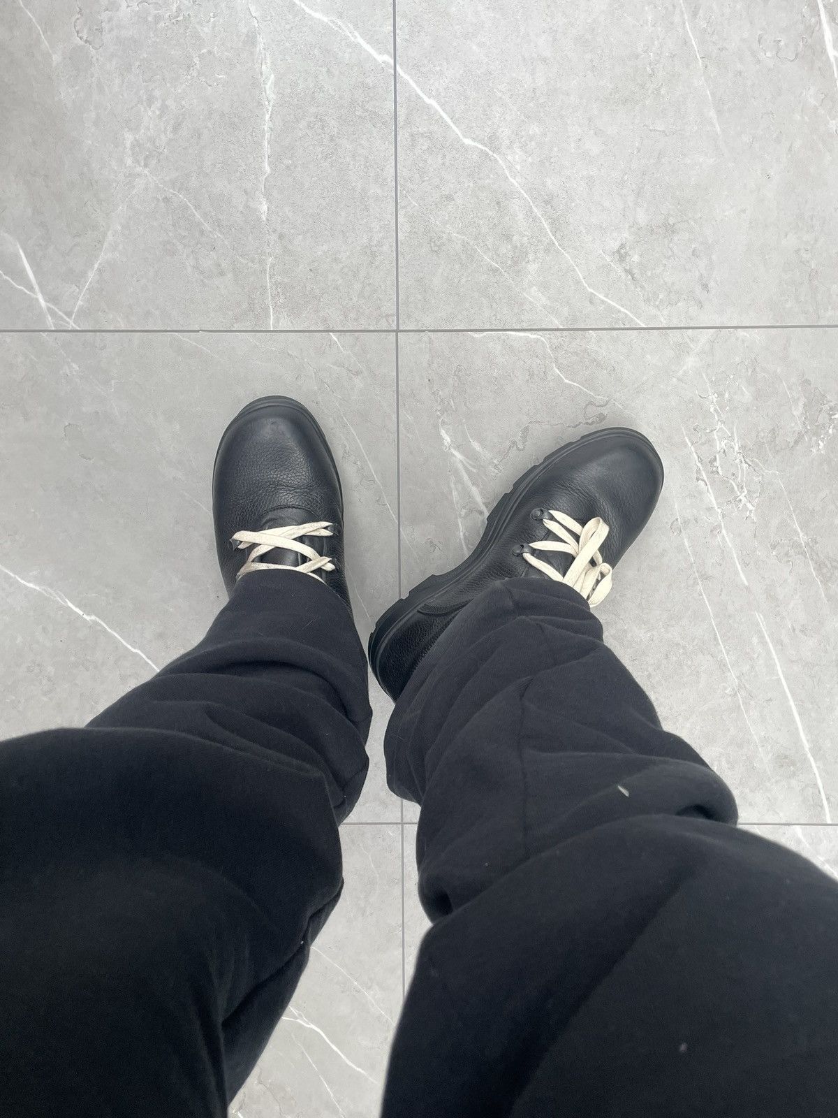 Vintage 1970s Vintage Military Black Leather Combat Boots Size US 10 / EU 43 - 2 Thumbnail