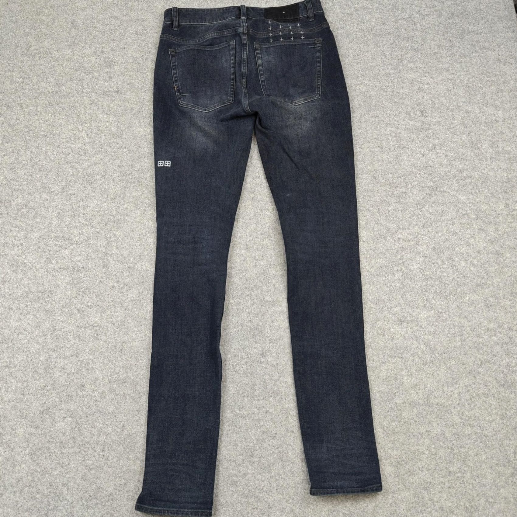 Ksubi Ksubi Mens Jeans 29x32 Blue Dark Wash Van Winkle Skinny Stretch Denim Pants Size US 29 - 7 Thumbnail