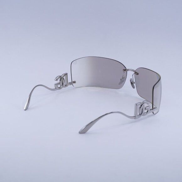 Dolce & Gabbana Dolce & Gabbana DG2319 05/6G Sunglasses Silver Rectangle Size ONE SIZE - 6 Thumbnail
