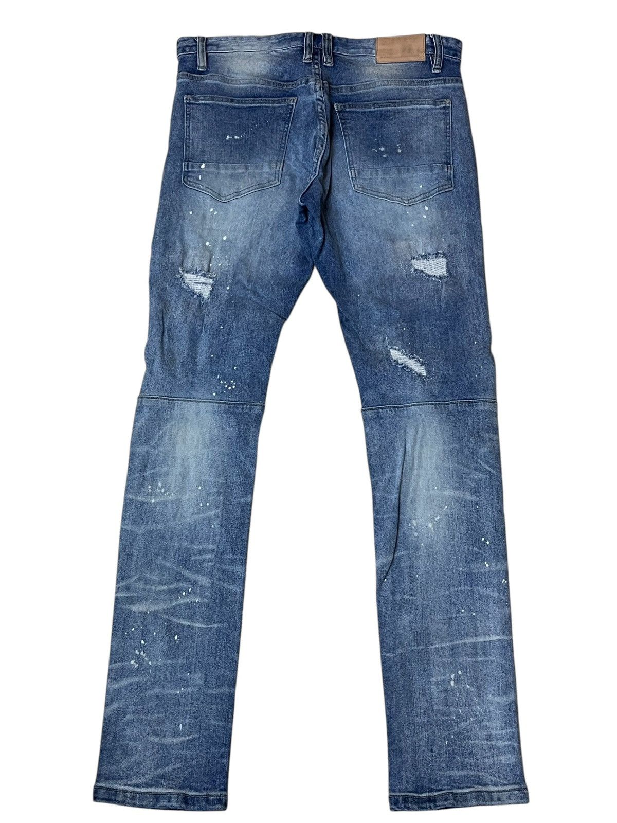 Japanese Brand SICK🔥SMOKE RISE DISTRESSED WITH STUDDED/SPIKE STYLE JEANS Size US 33 - 2 Thumbnail