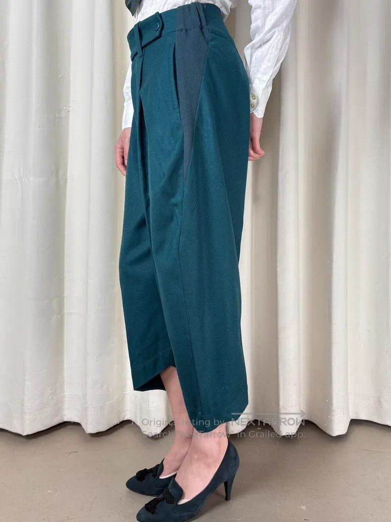 Issey Miyake Issey Miyake Origami Patchwork Peacock Green Harem Pants Size 25" / US 0 / IT 36 - 3 Thumbnail
