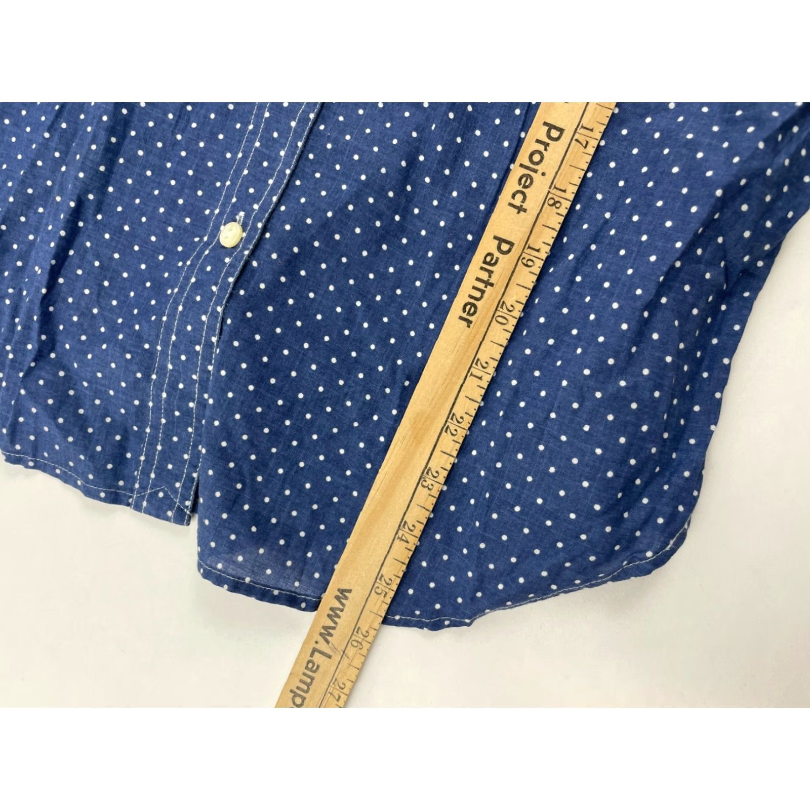 Vintage Lauren Jeans Co. Shirt Women’s S Blue White Polka Dots Patch Pocket Button Up Size S / US 4 / IT 40 - 6 Thumbnail
