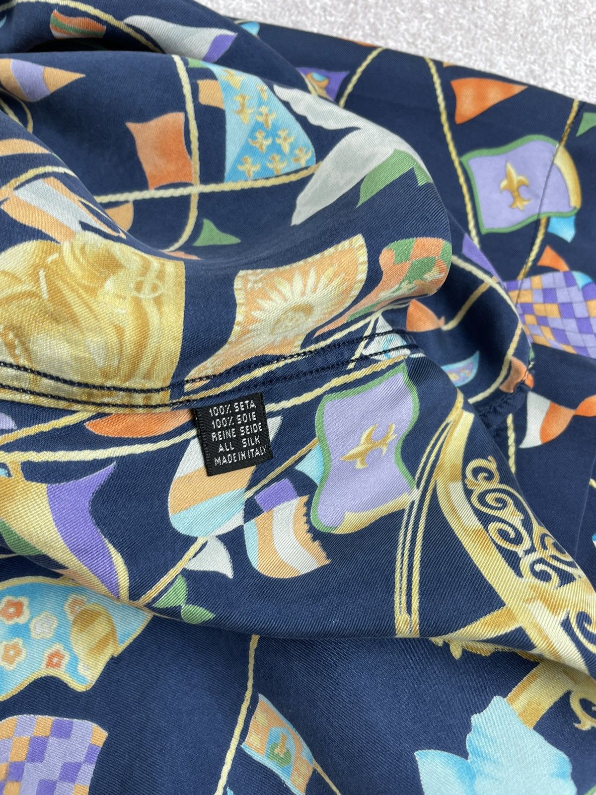 Leonard Paris × Vintage Leonard Paris Vintage Printed Silk Shirt Size US XXL / EU 58 / 5 - 7 Thumbnail