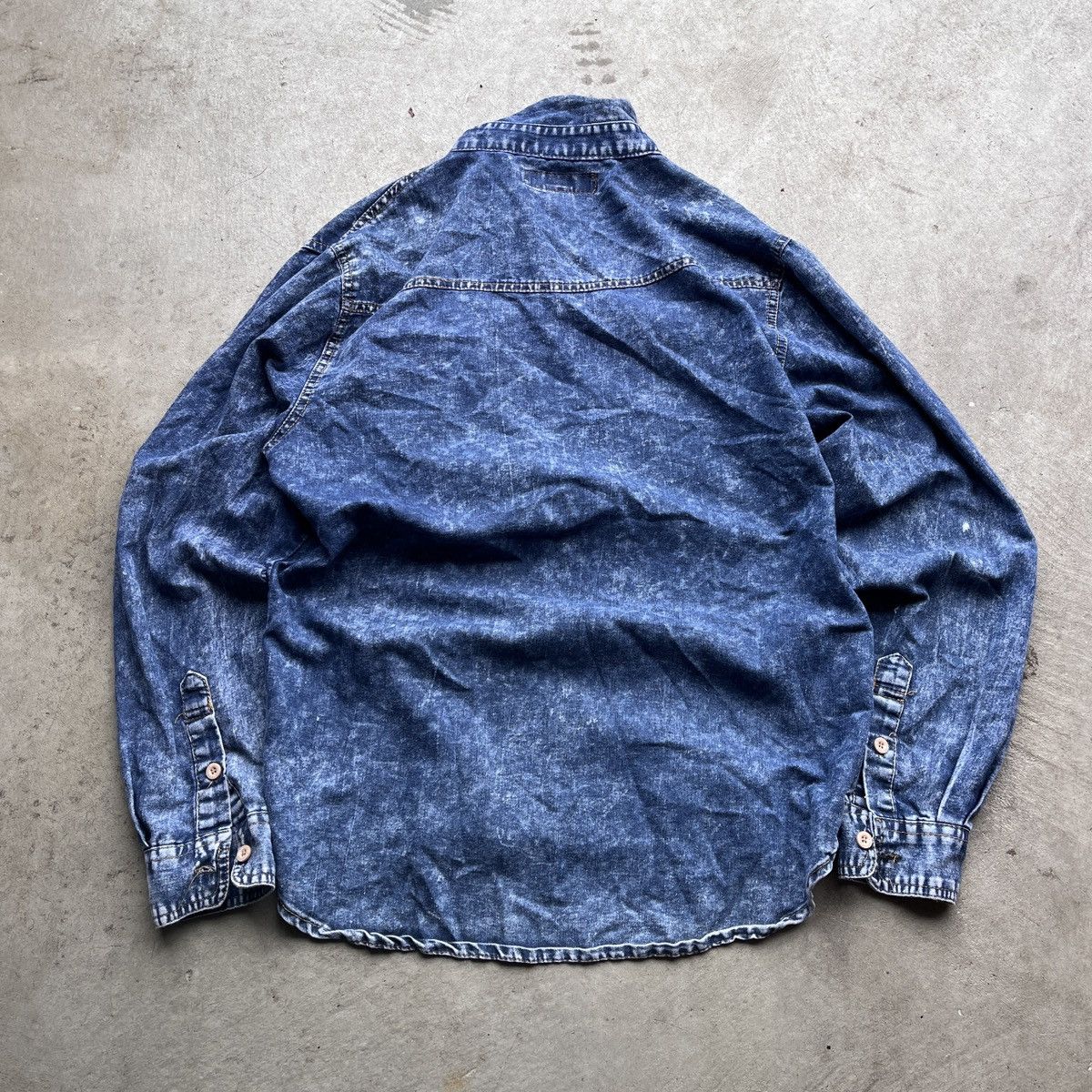 Rocawear Vintage Y2K Rocawear Washed Denim Button-Up Shirt Size US M / EU 48-50 / 2 - 2 Thumbnail
