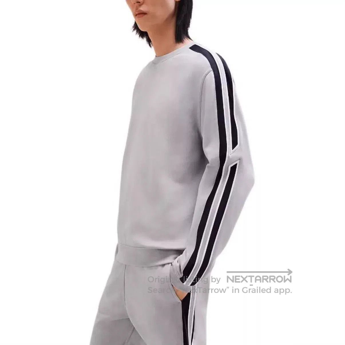 Hermes Gray Striped Long Sleeve Sweatshirt Size M. Size US M / EU 48-50 / 2 - 6 Thumbnail