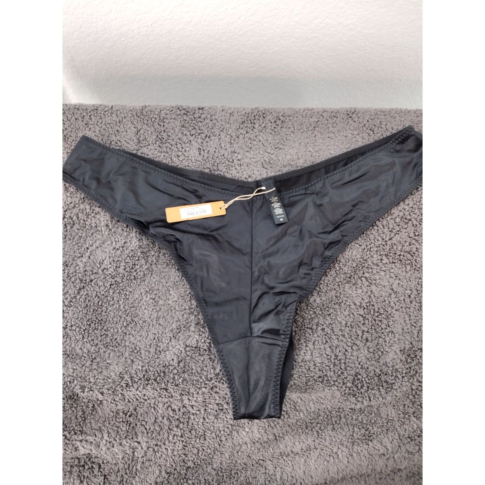 SKIMS Skims Panties Cheeky Onyx 4X Plus Size Women's Low Rise Solid Color Underwear—Machine Washable, Lightweight, Opaque, Sexy, 1 Pack Size 40" / US 18 - 7 Thumbnail