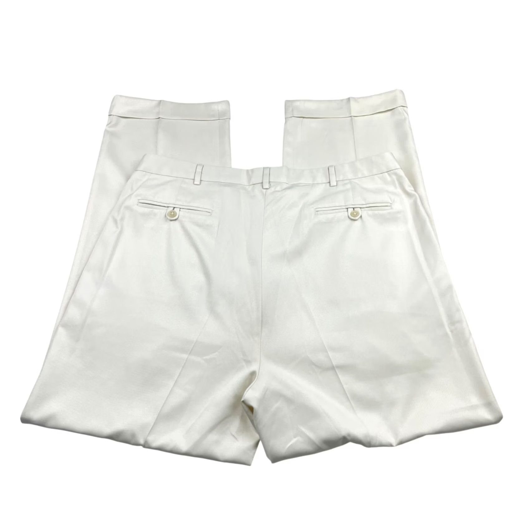 Polo Ralph Lauren VINTAGE Polo Ralph Lauren Men's Dress Pants Light Yellow Pleated Cuffed 38x32 Polyester Sl# 38in Inseam 32in Mens Pants Size US M / EU 48-50 / 2 - 3 Thumbnail