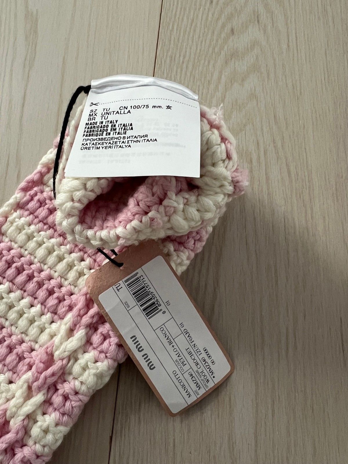 Miu Miu Miu Miu Handmade Knit Virgin Wool Leg Warmers Striped Size ONE SIZE - 3 Thumbnail