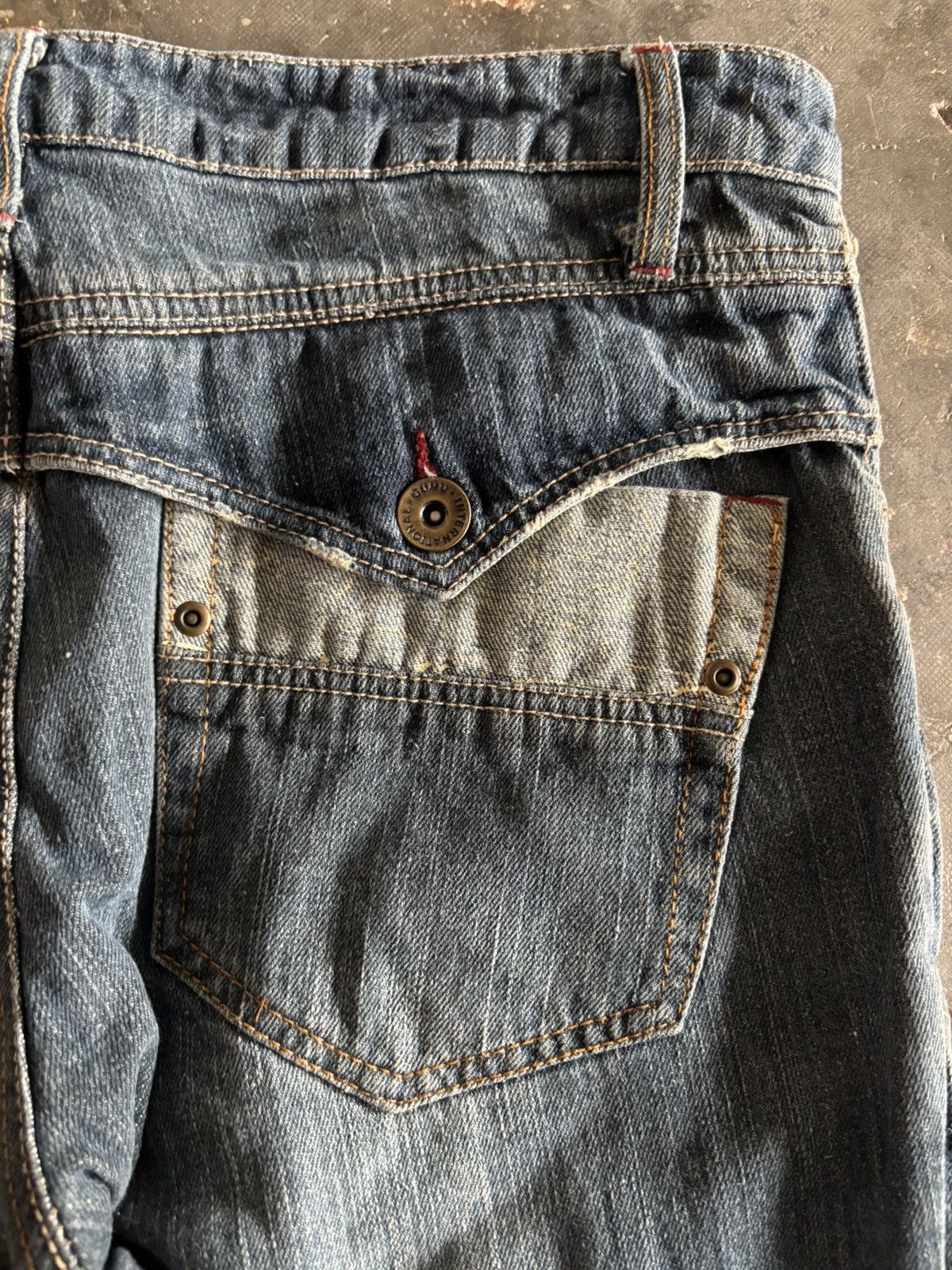 Hysteric Glamour × If Six Was Nine × Le Grande Bleu (L.G.B.) VTG GUMU JAPANESE DENIM SUKAJAN PANELLED Size US 33 - 15 Thumbnail