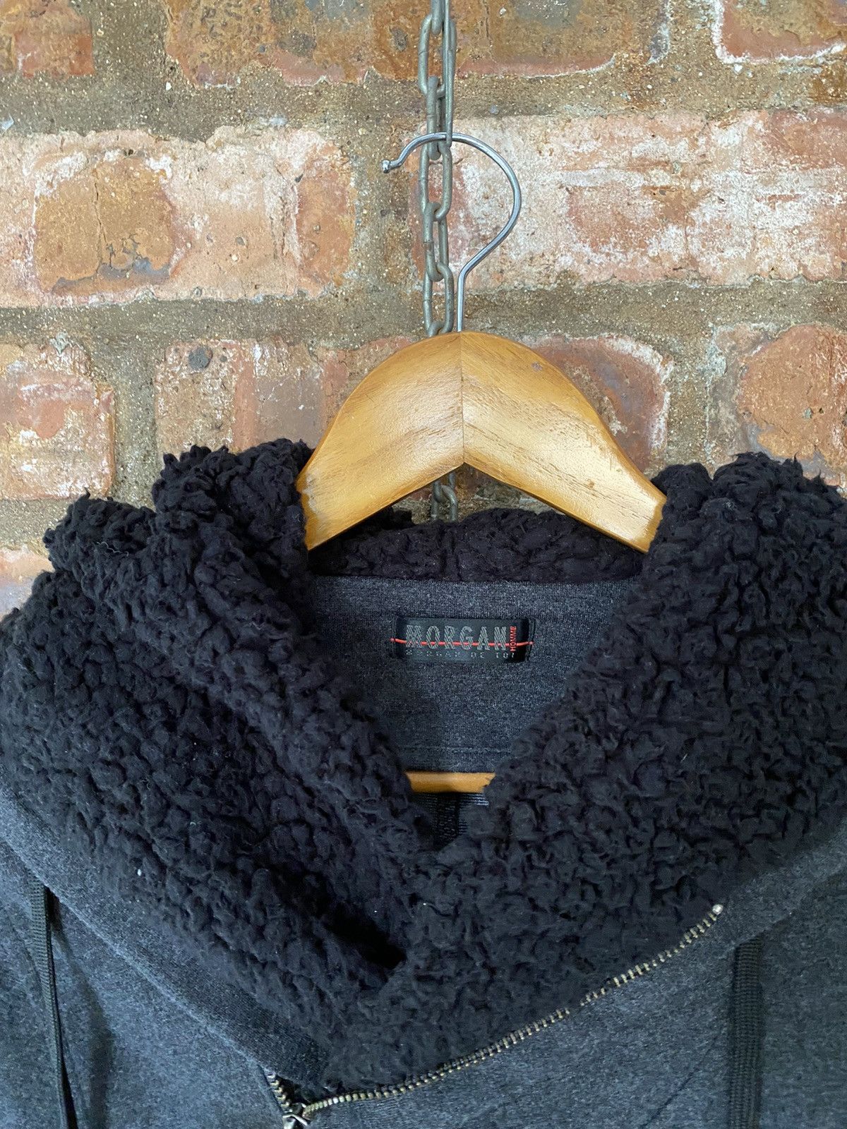 If Six Was Nine × Japanese Brand × Morgan Homme Morgan Homme boa Bona asymmetrical hoodie Size US S / EU 44-46 / 1 - 8 Thumbnail