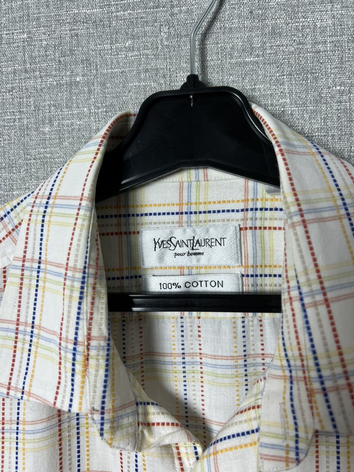 Yves Saint Laurent Vintage Yves Saint Laurent YSL Button Up Short Sleeve Shirt Size US L / EU 52-54 / 3 - 10 Thumbnail