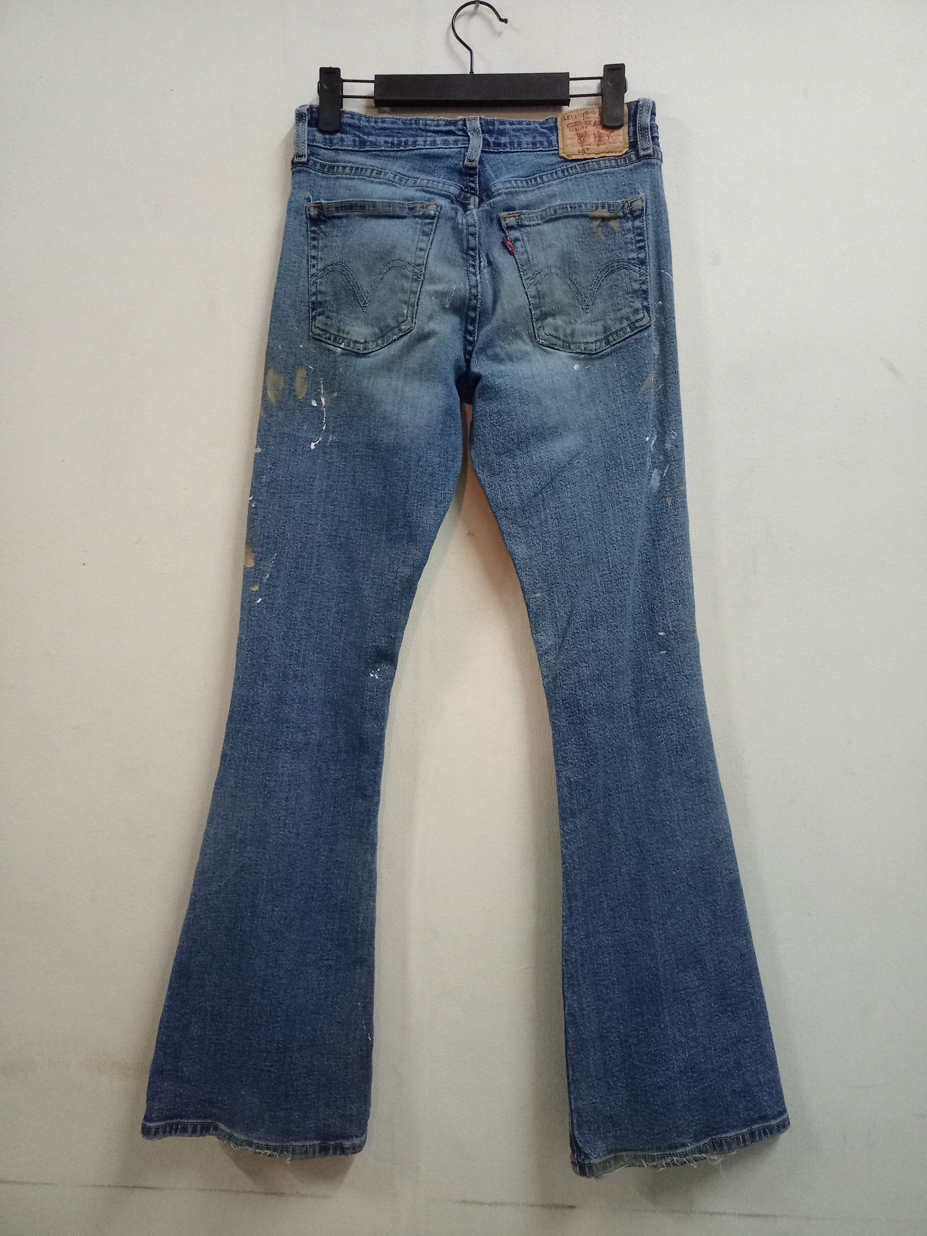 Levi's Vintage 90s Levis 519 Low Rise Paint Splatter Flared Jeans Size 27" / US 4 / IT 40 - 2 Thumbnail