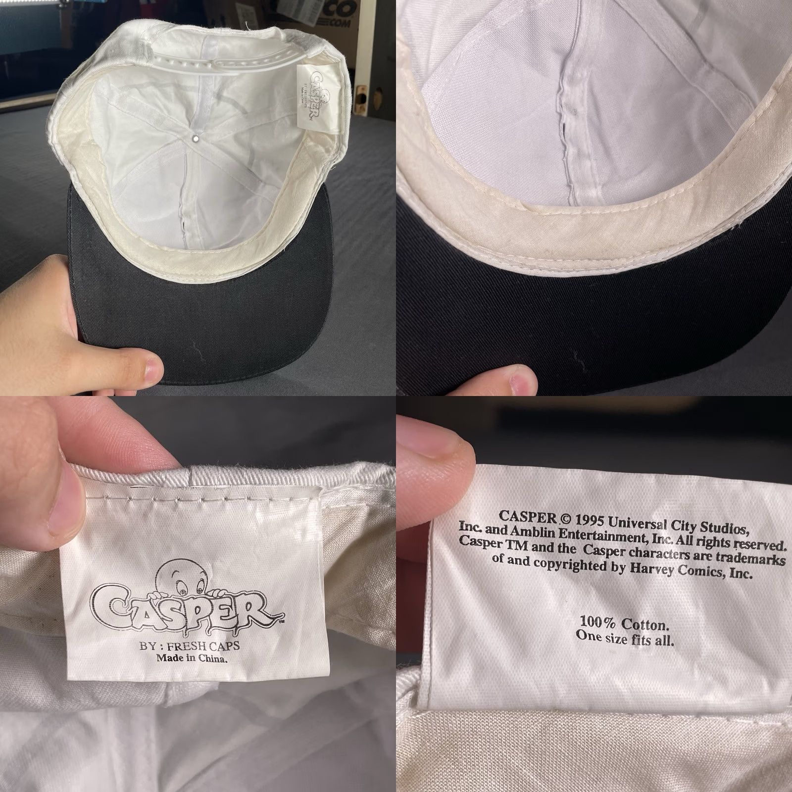 Vintage VINTAGE Casper The Ghost Hat Snapback White One Size Fits All Men Adjustable XS? Size ONE SIZE - 8 Thumbnail
