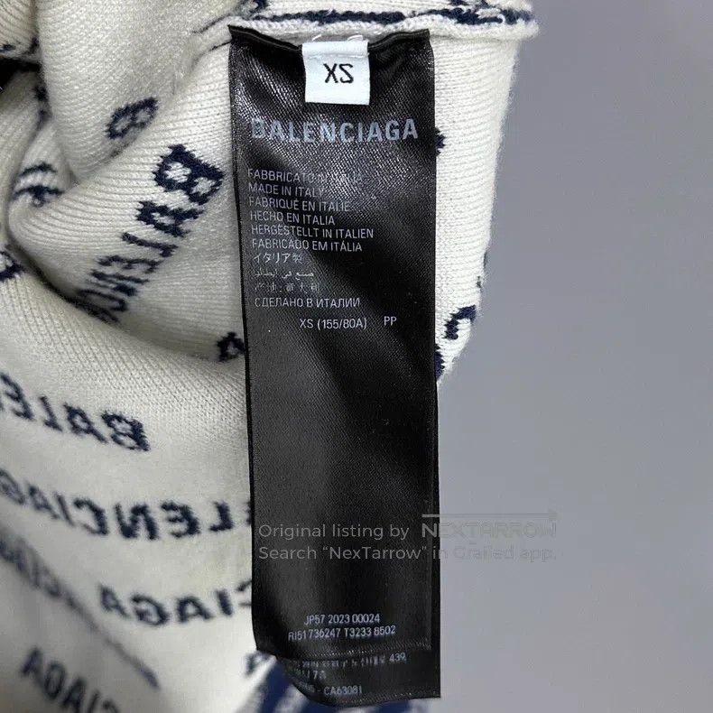 Balenciaga Balenciaga Blue Barrage Knit Sweater Size US XS / EU 42 / 0 - 5 Thumbnail
