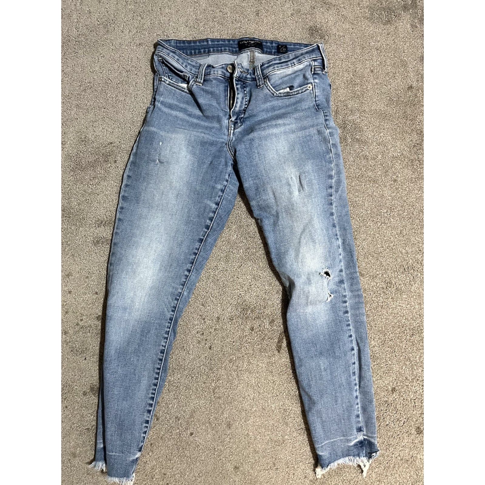 Lucky Brand VINTAGE Lucky Brand Jeans Blue Denim 5-Pocket Skinny Mid Rise Ava Ankle 29W 8/M Med Wash Womens Size 30" / US 8 / IT 44 - 3 Thumbnail