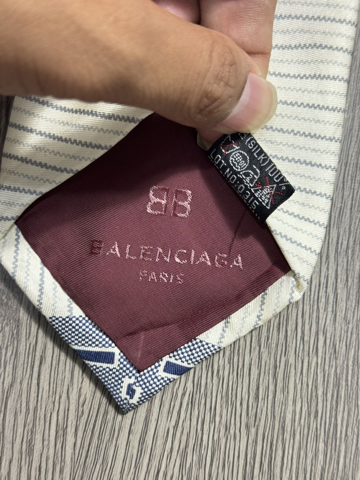 Balenciaga Balenciaga Vintage Silk Tie Size ONE SIZE - 4 Thumbnail