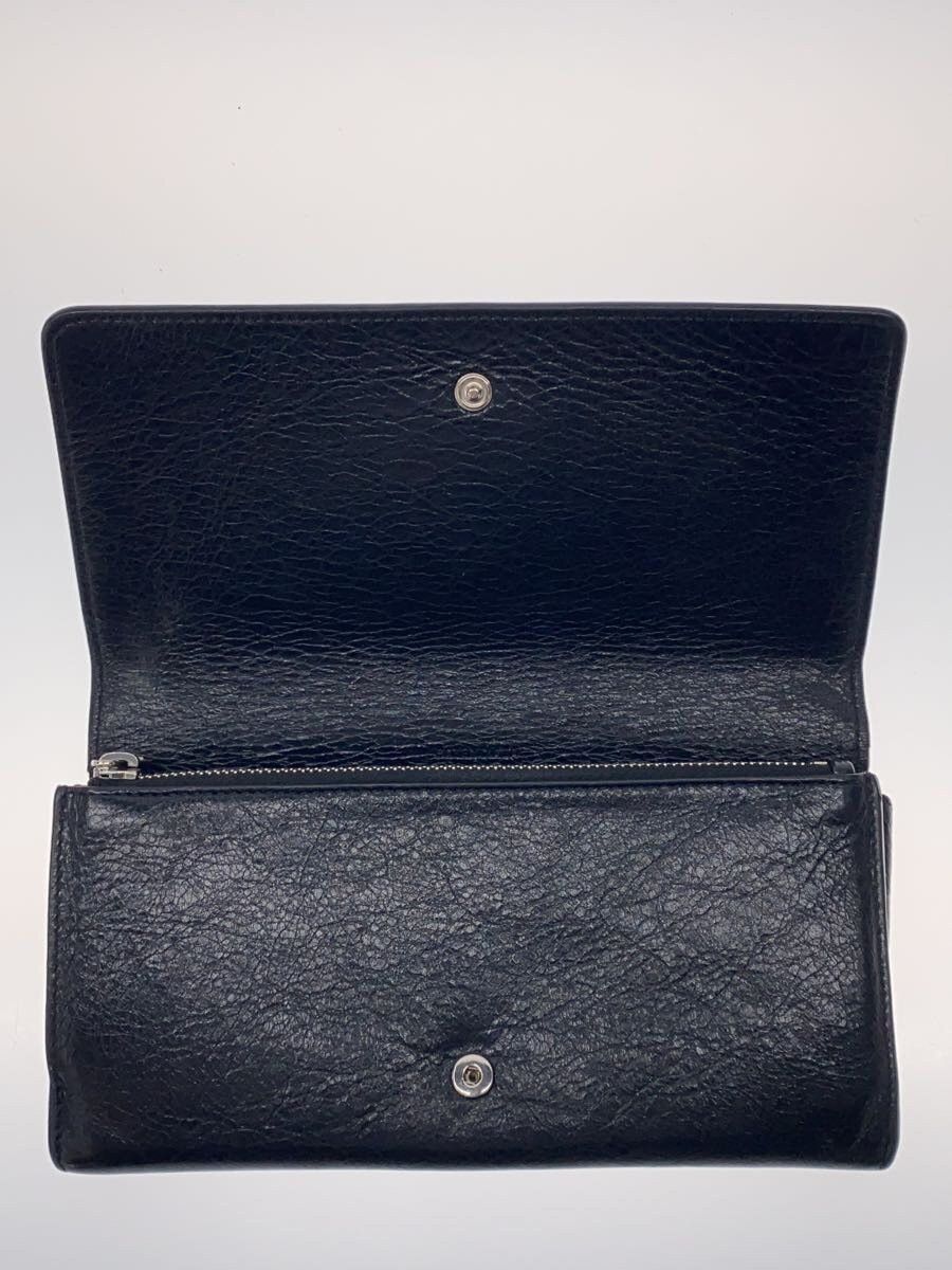 Balenciaga Balenciaga Leather Long Wallet Black Size ONE SIZE - 4 Thumbnail