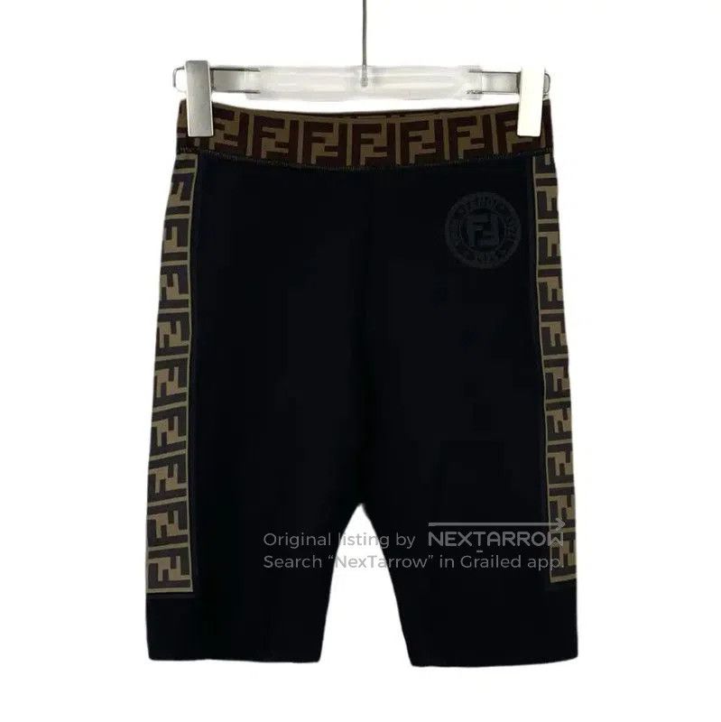 Fendi Fendi Women's Black Shorts with Logo Detail . Size 23" - 1 Thumbnail