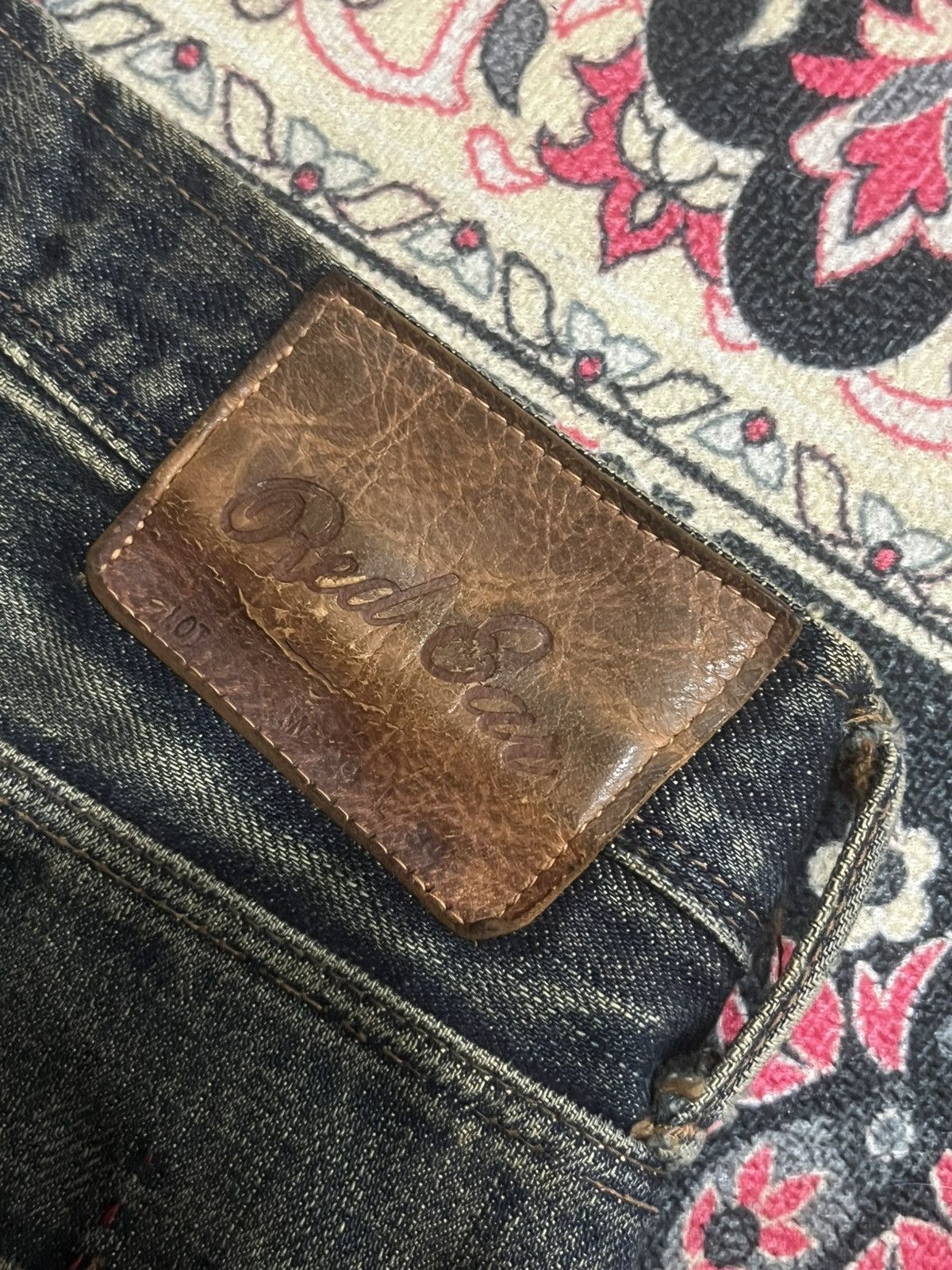 Paul Smith Red Ear Vintage Paul Smith Red Ear Mud Whisker Washed Selvedge Jeans Size US 29 - 11 Thumbnail