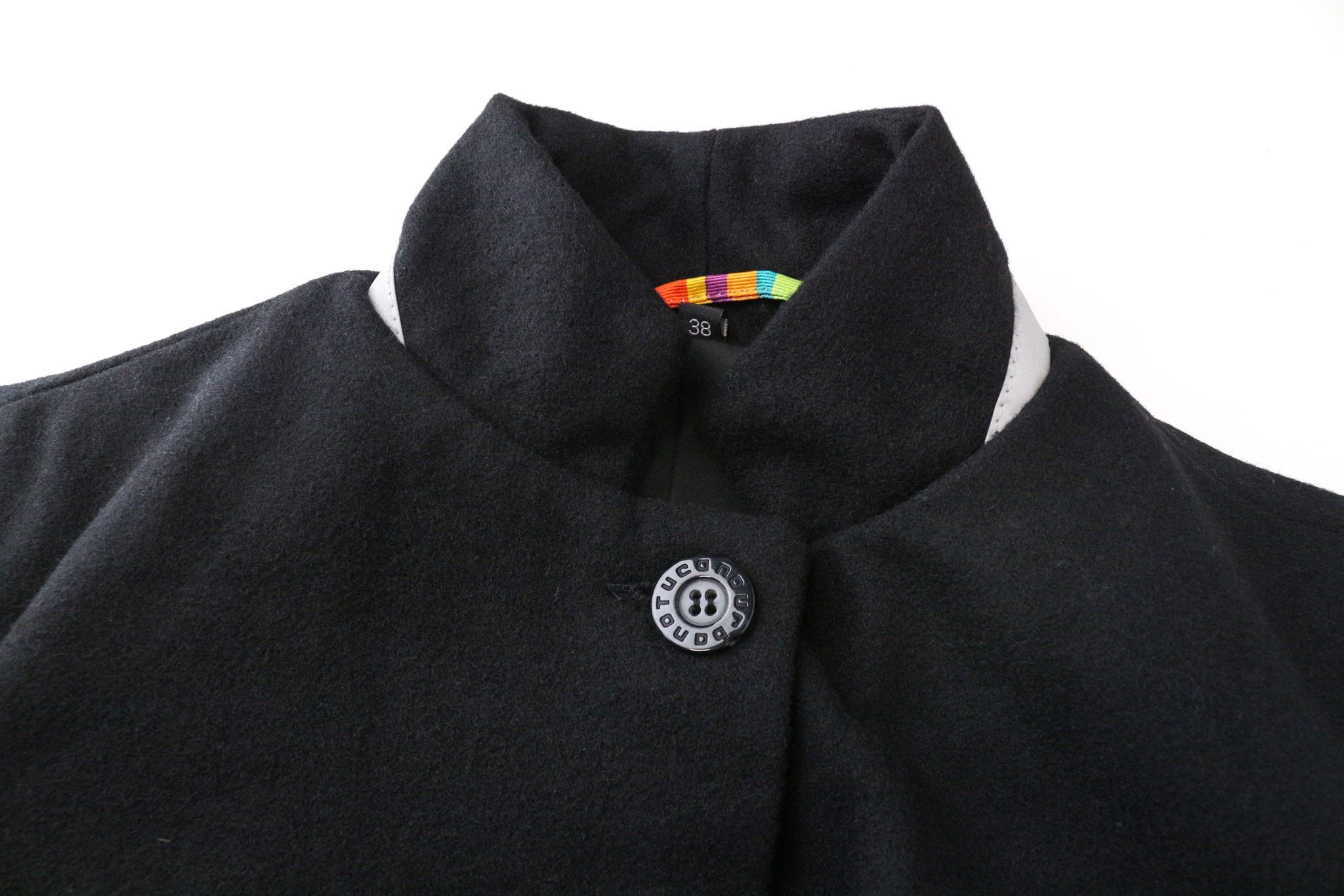 Other NEW CARMEN IT38 Black Wool Moto Coat 75202 Size M / US 6-8 / IT 42-44 - 3 Thumbnail