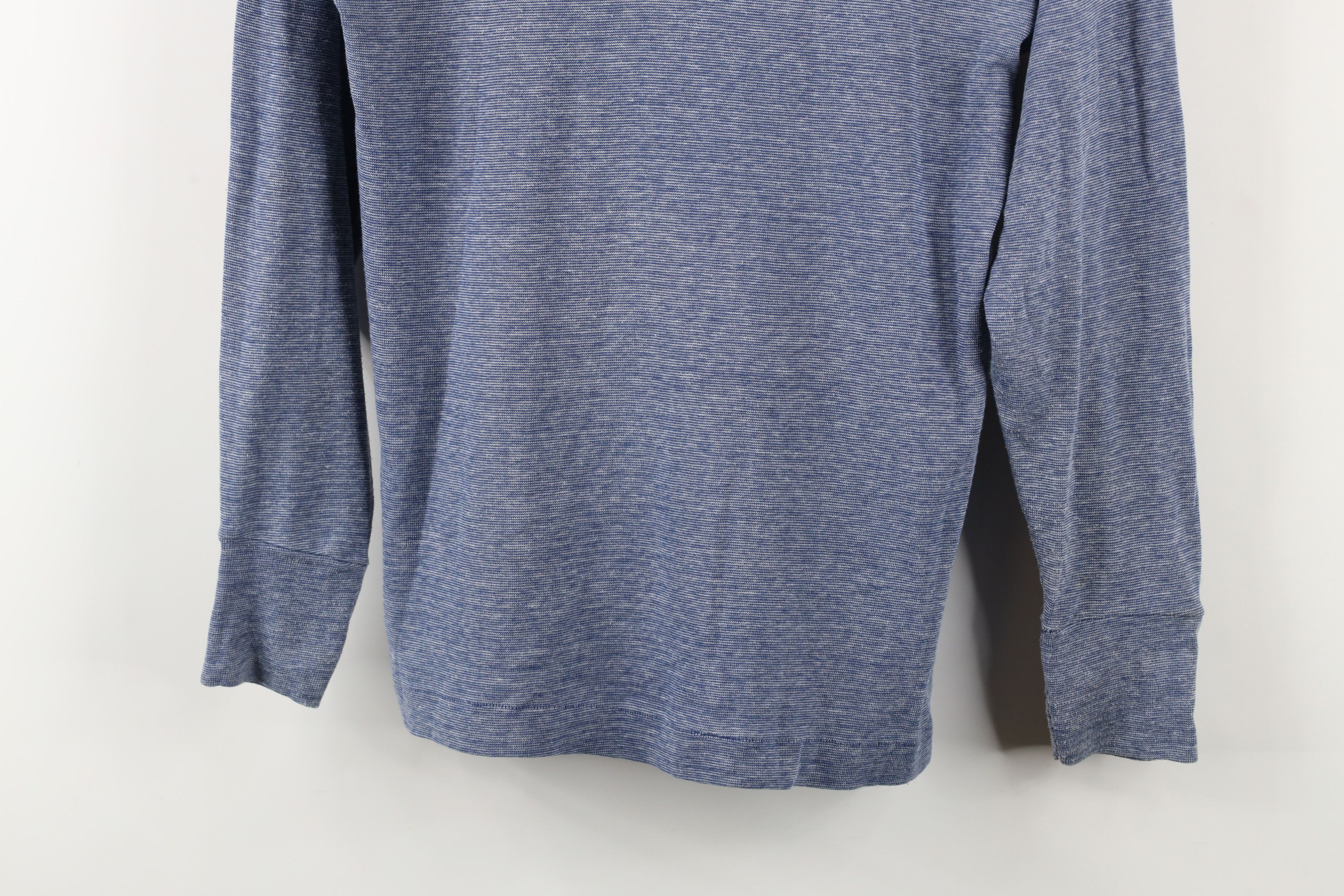 Vintage Vintage 70s Streetwear Blank Turtleneck T-Shirt Blue Size US S / EU 44-46 / 1 - 3 Thumbnail
