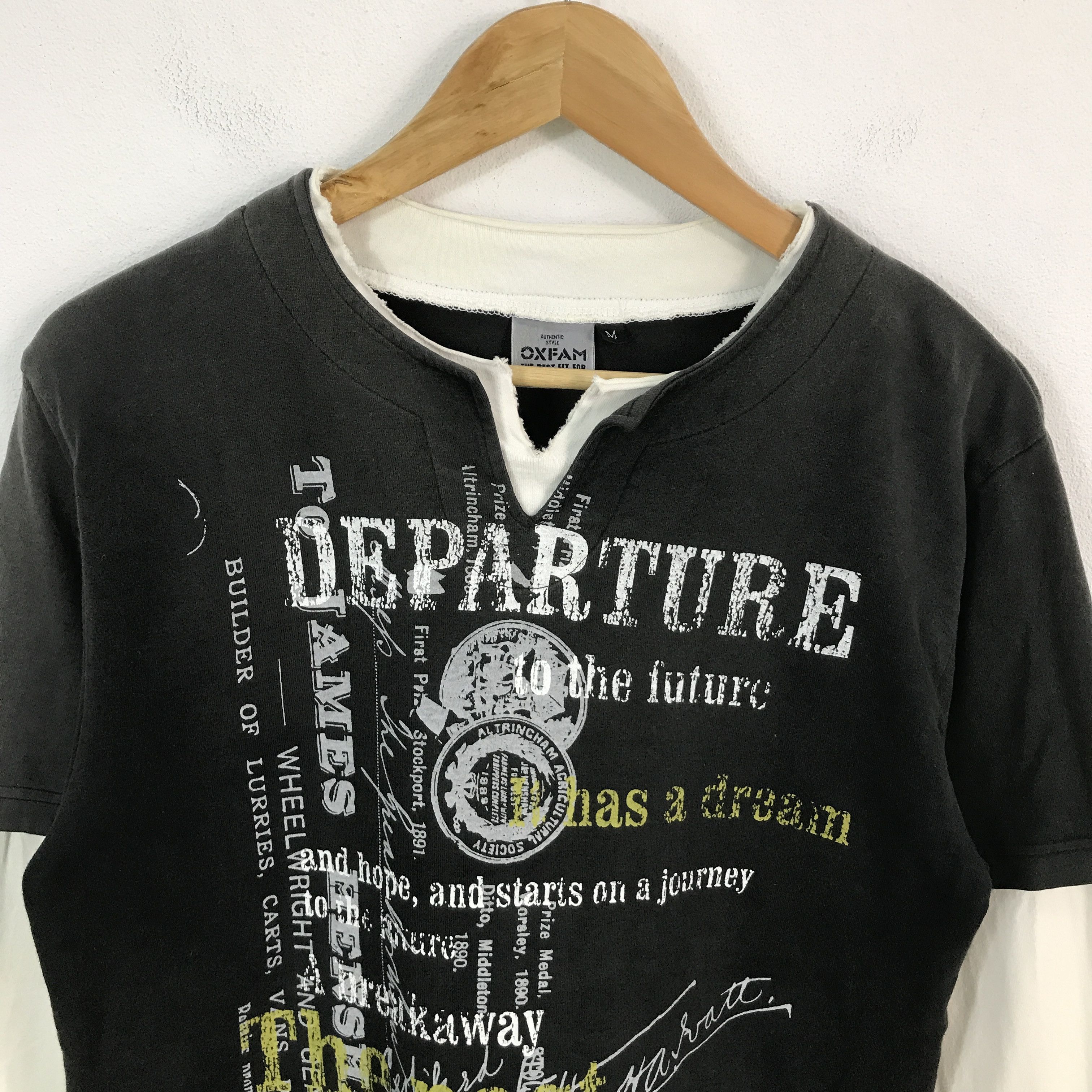 Japanese Brand × Vintage style japan tee oxfam long sleeve tshirts Size US M / EU 48-50 / 2 - 3 Thumbnail