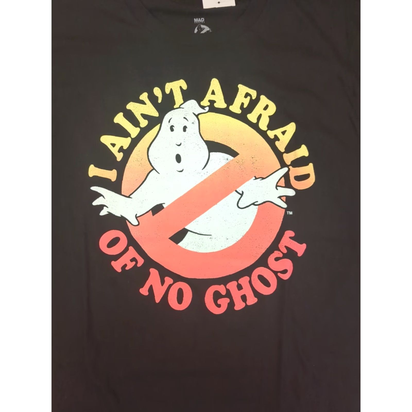 Vintage Ghostbusters T-Shirt Mens Large Black I Aint Afraid of No Ghost Graphic Logo Size US L / EU 52-54 / 3 - 2 Thumbnail