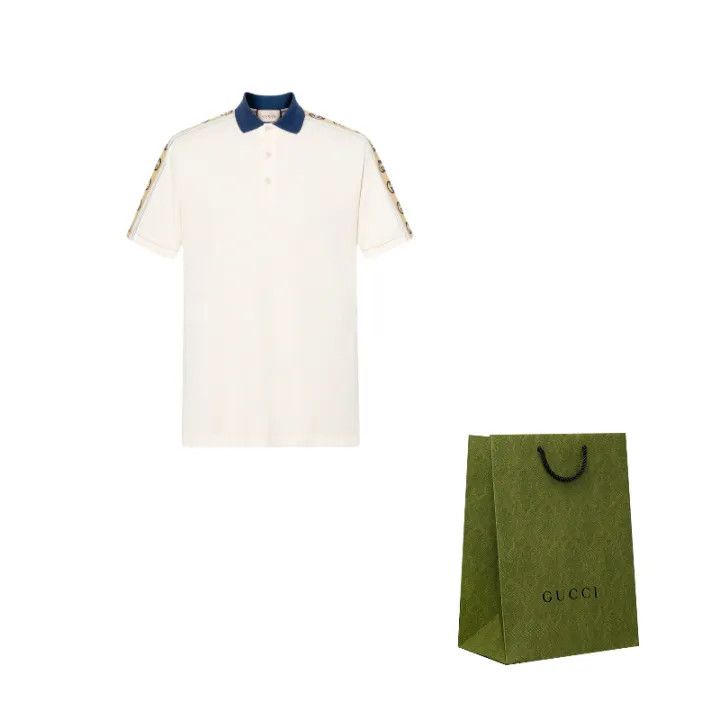 Gucci Gucci Logo Pattern Short Sleeve Polo Size US S / EU 44-46 / 1 - 1 Thumbnail
