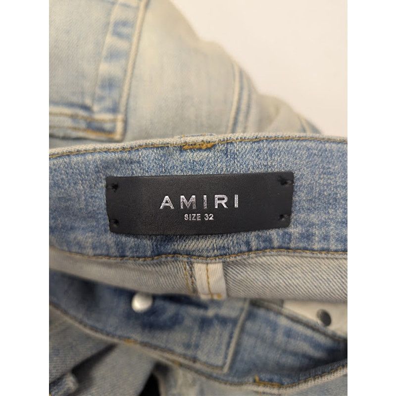 Amiri o1rshd1 Varsity Eagle Logo Skinny Jeans in Antique Indigo Size US 32 / EU 48 - 19 Thumbnail