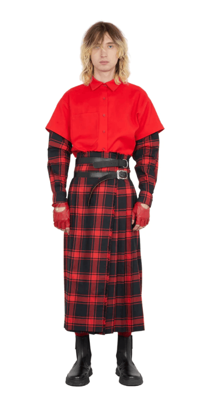 Other BNWT AW23 JEANNE FRIOT LONG TARTAN KILT S Size US 30 / EU 46 - 13 Thumbnail
