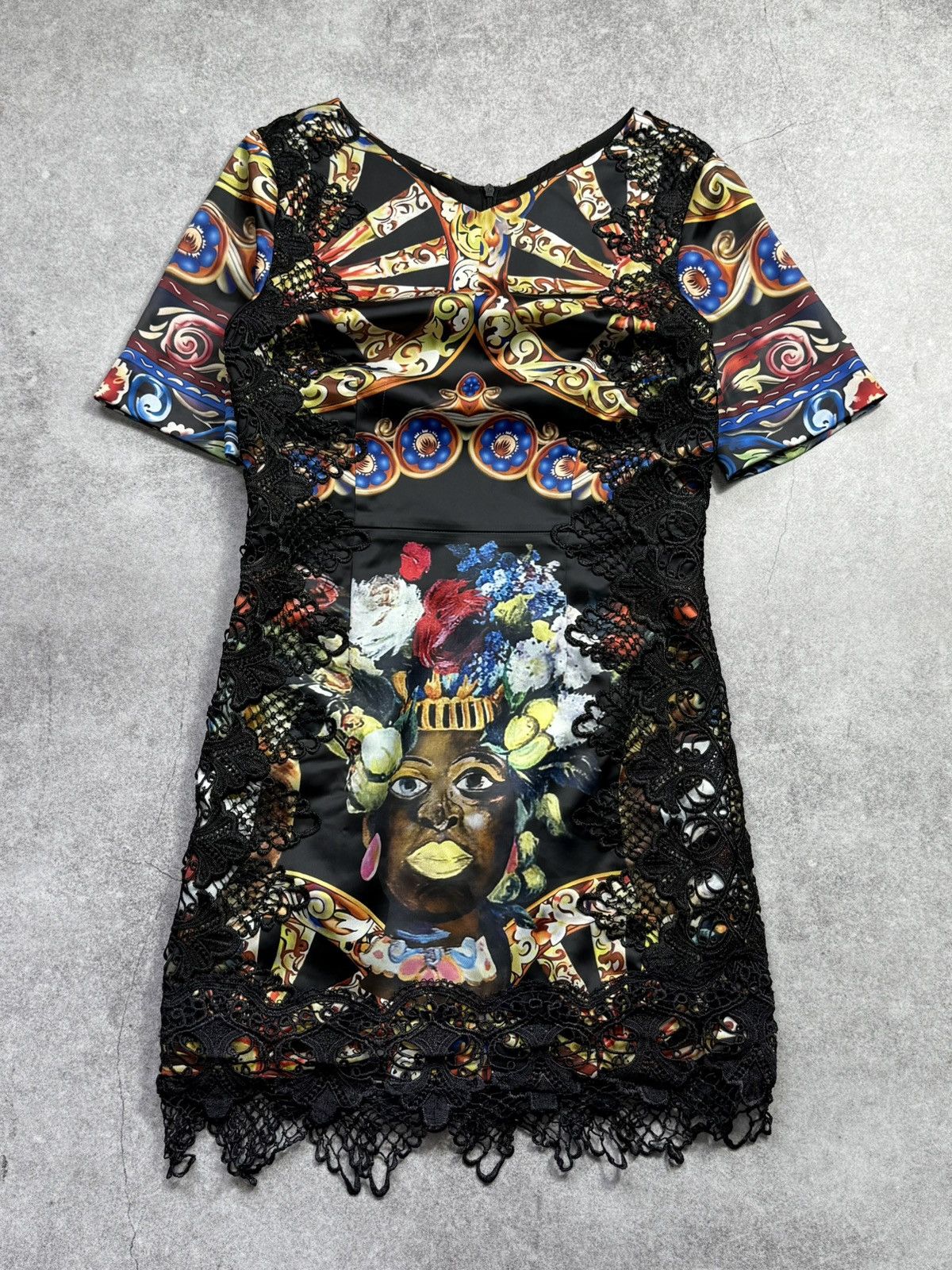 Dolce & Gabbana RARE Dolce & Gabbana Runway Baroque Lace Sicily Dres Archive Size S / US 4 / IT 40 - 1 Thumbnail