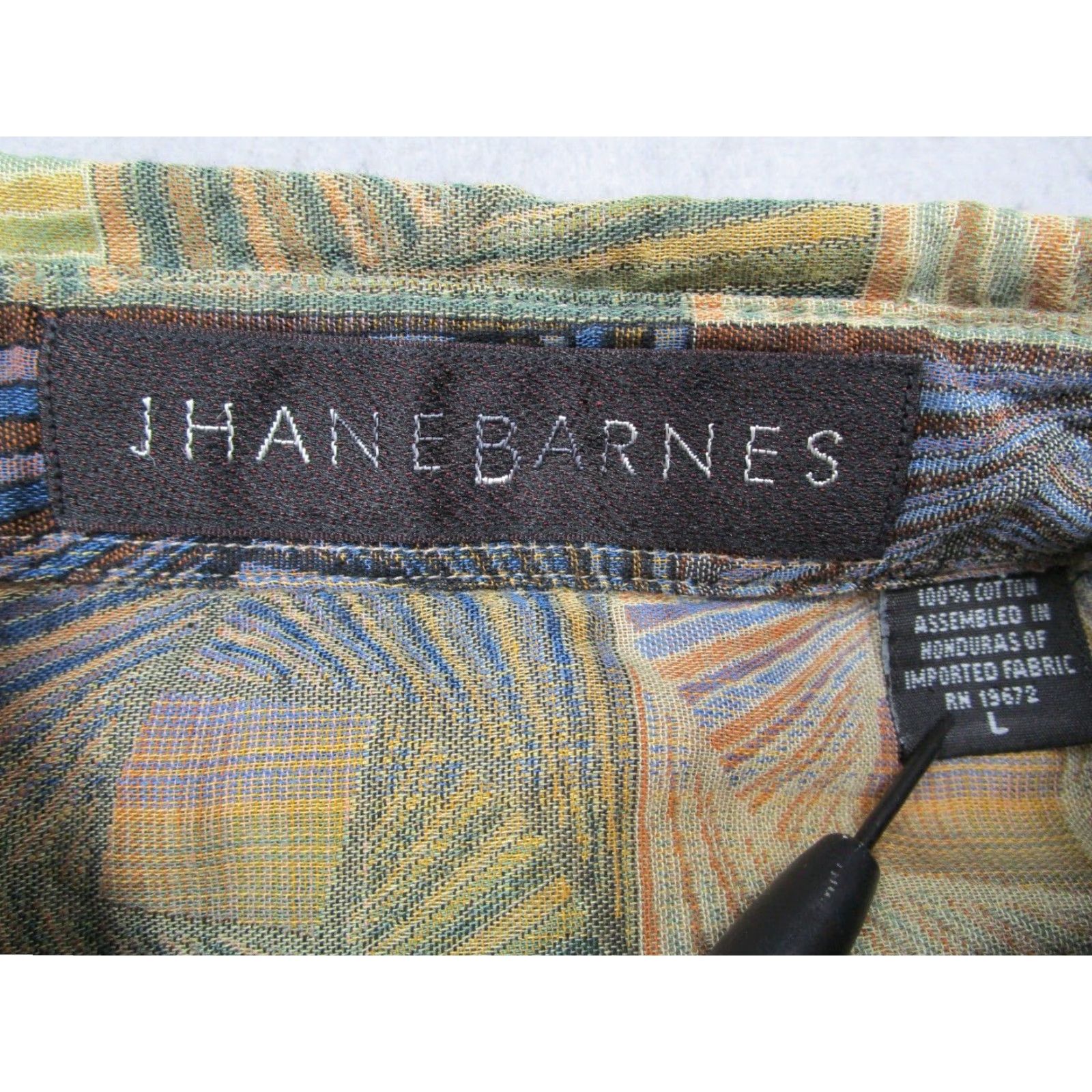 Vintage VINTAGE Jhane Barnes Mens Yellow Button Down Shirt Large Geometric Cotton Size US L / EU 52-54 / 3 - 3 Thumbnail