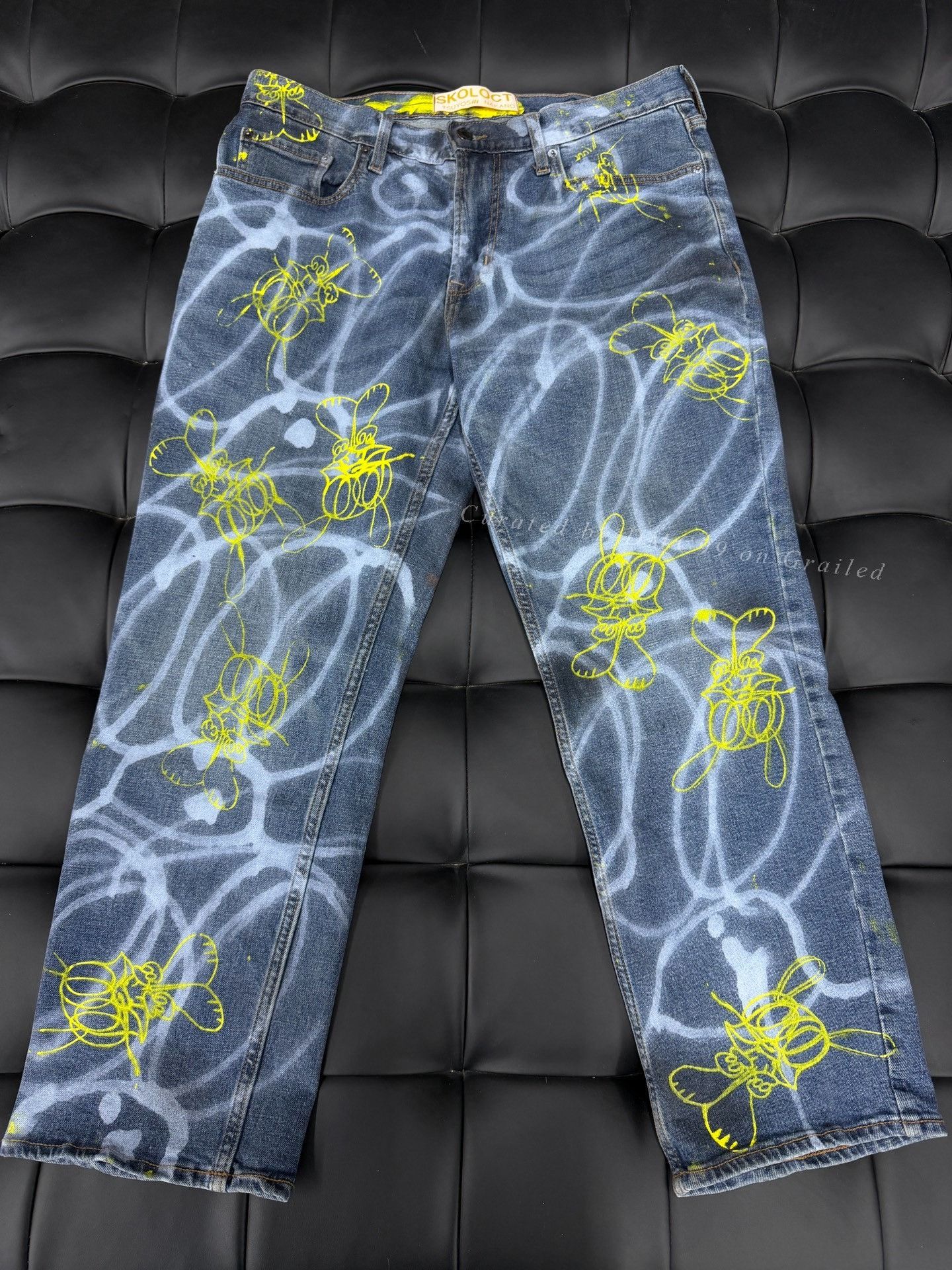 Skoloct Skoloct Hand Painted 1 of 1 Denim Size US 36 / EU 52 - 1 Thumbnail