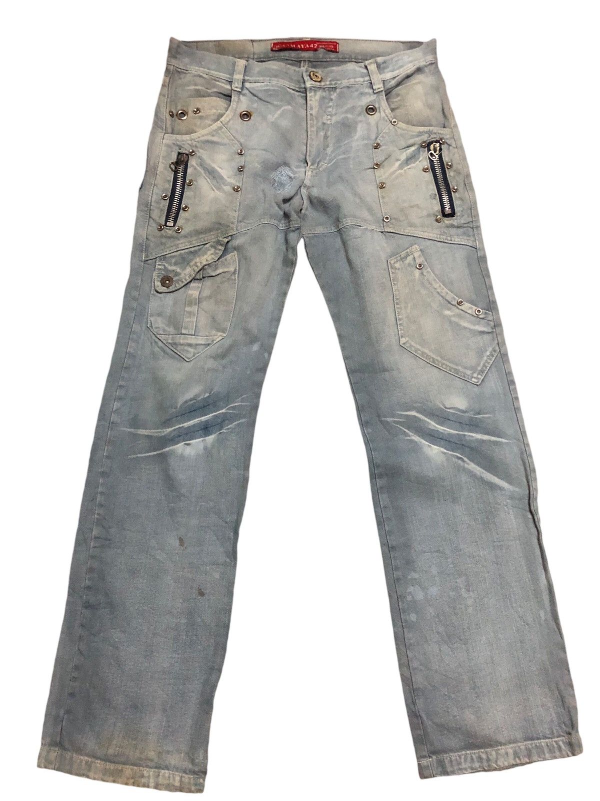 Hysteric Glamour × Japanese Brand Samaya 42 Cargo Punk Rockabilly Denim Pants Size US 34 / EU 50 - 1 Thumbnail