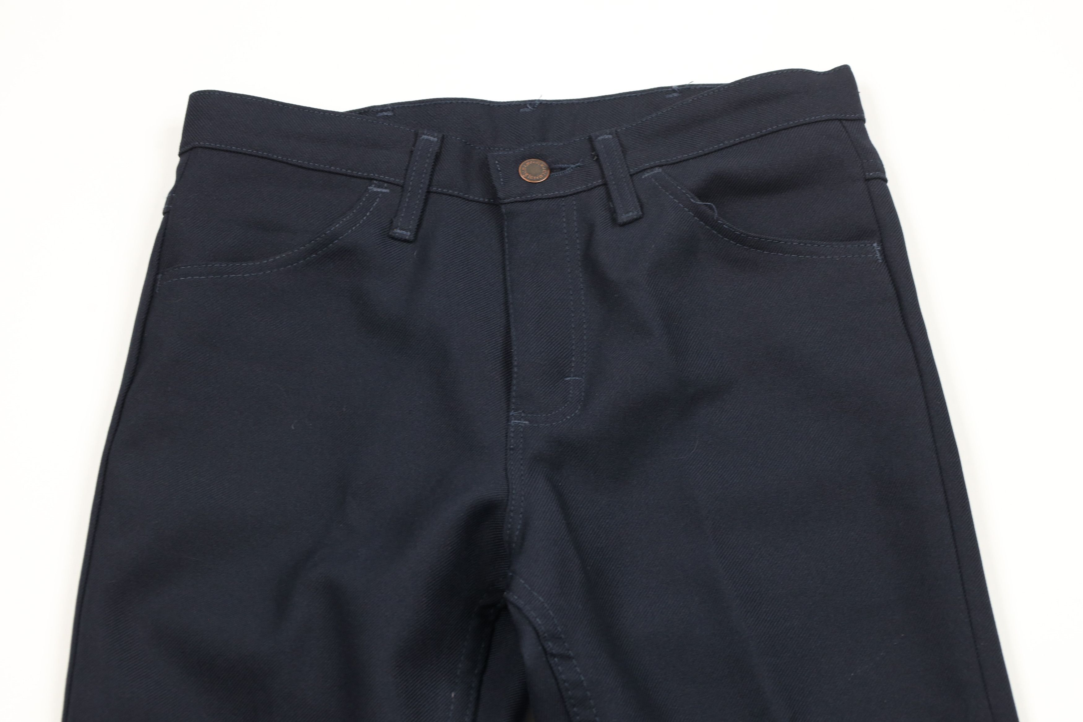Vintage × Wrangler Vintage 90s Wrangler Flared Bootcut Chino Pants Navy Blue Size US 30 / EU 46 - 2 Thumbnail
