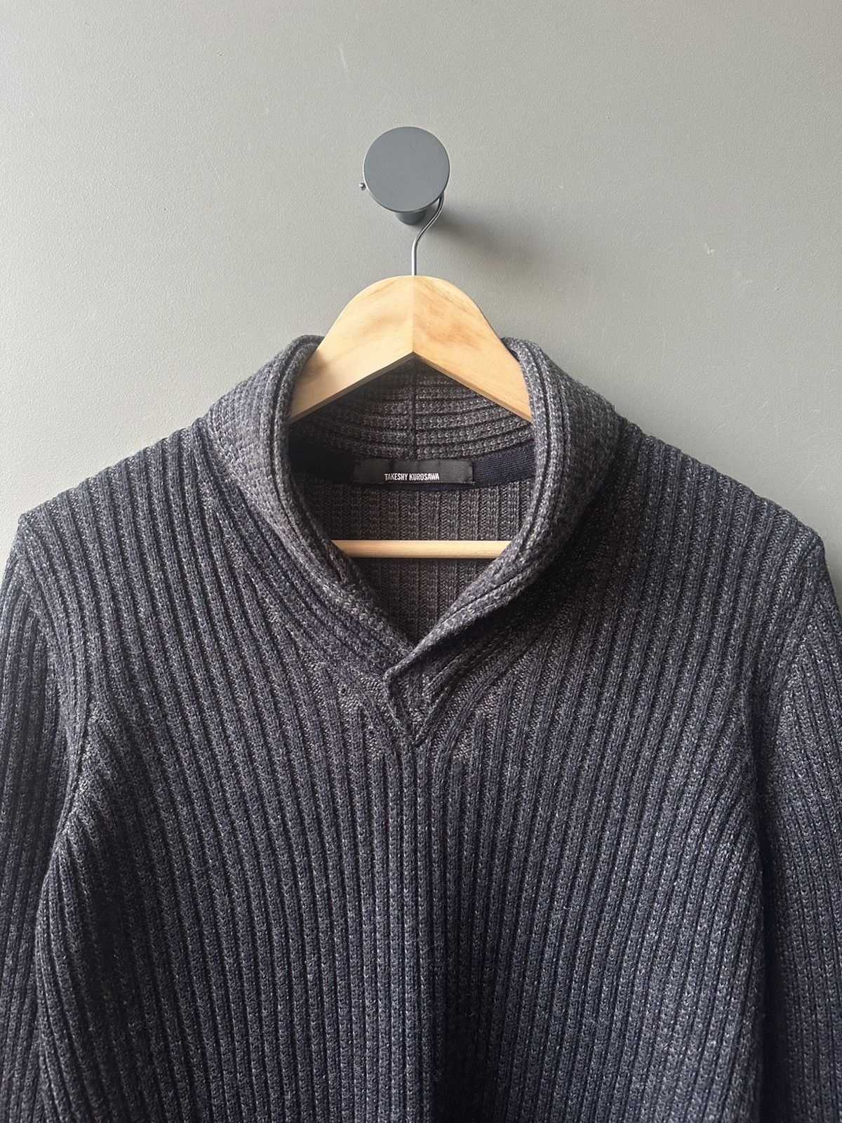 Takeshy Kurosawa Takeshy Kurosawa Gray Knit Sweater Size L / US 10 / IT 46 - 2 Thumbnail