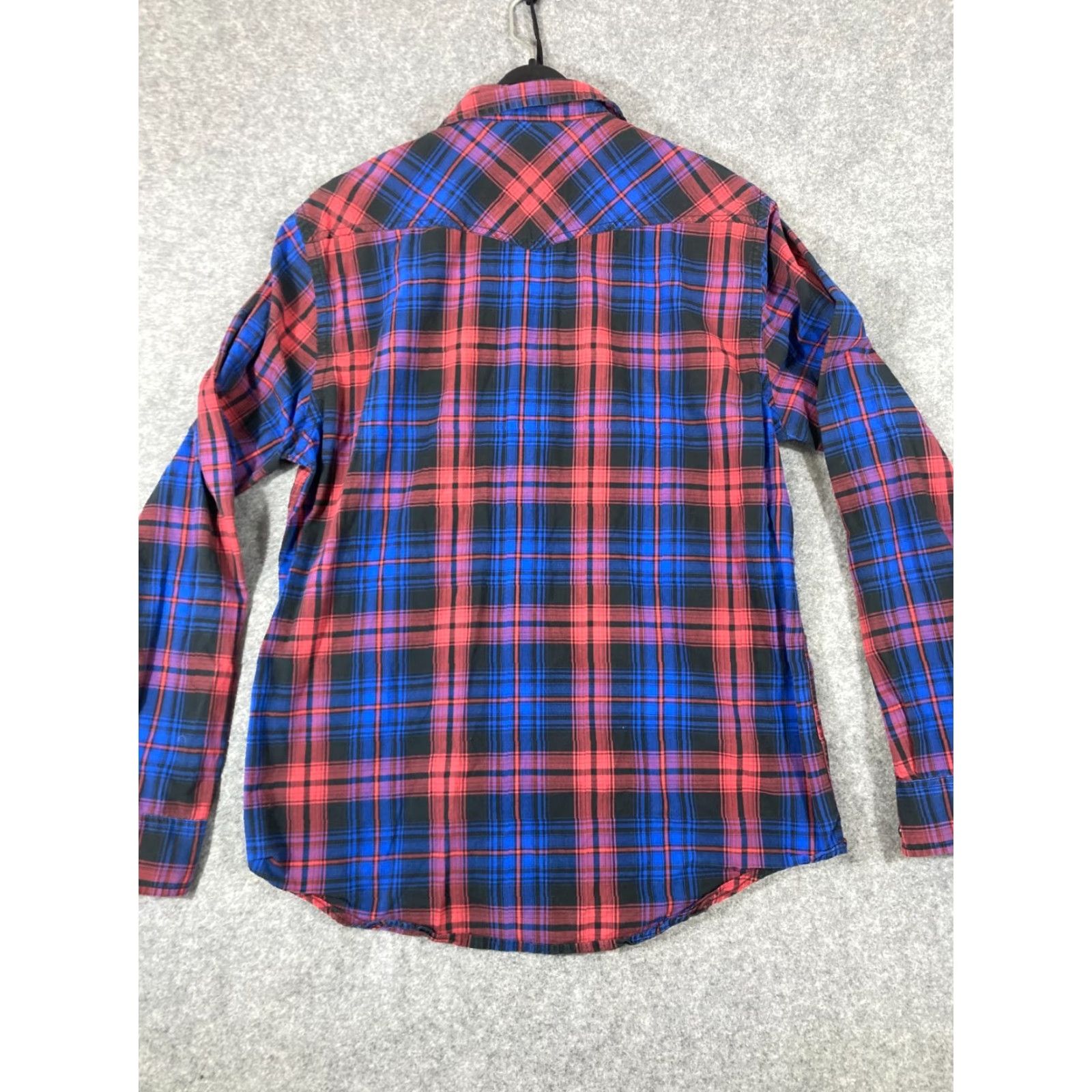 American Eagle Outfitters American Eagle Outfitters Western Shirt Mens M Blue Red Plaid Vintage Fit Snap Long Sleeve Casual Cowboy Pockets Size US M / EU 48-50 / 2 - 7 Thumbnail