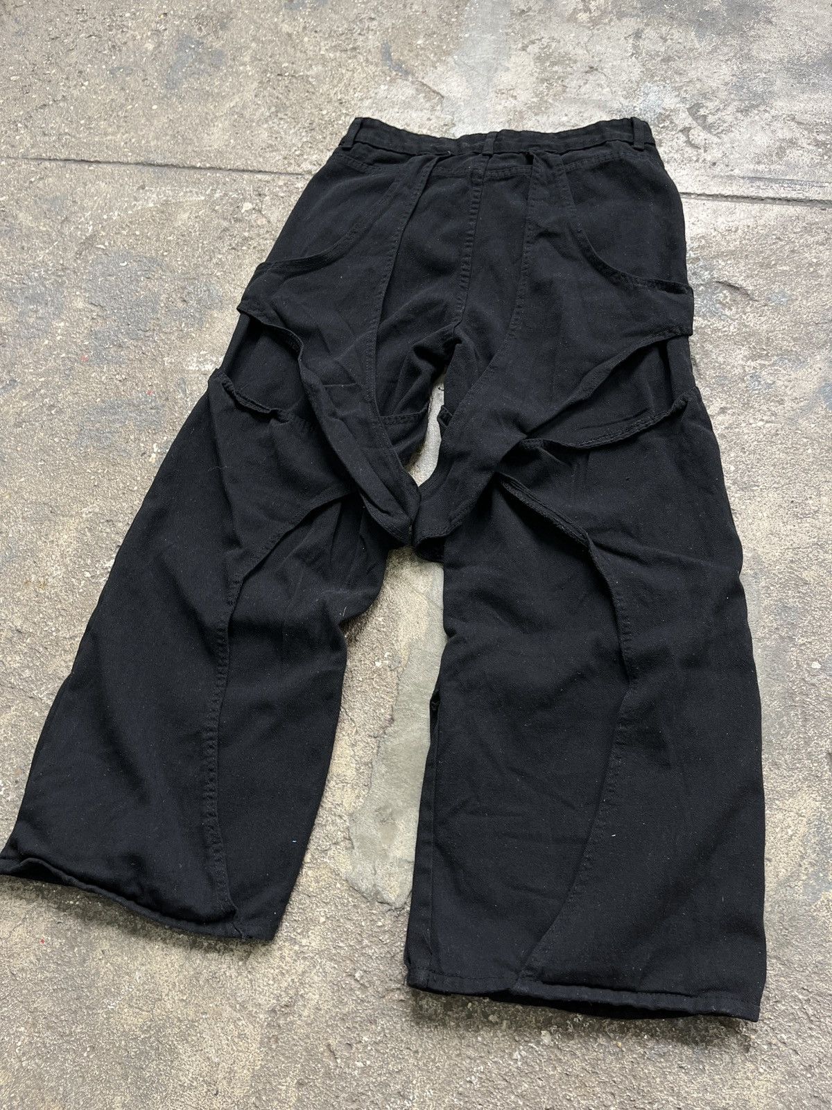 Other Futuristic Black Wide Leg Jeans (unisex) Size US 29 - 7 Thumbnail