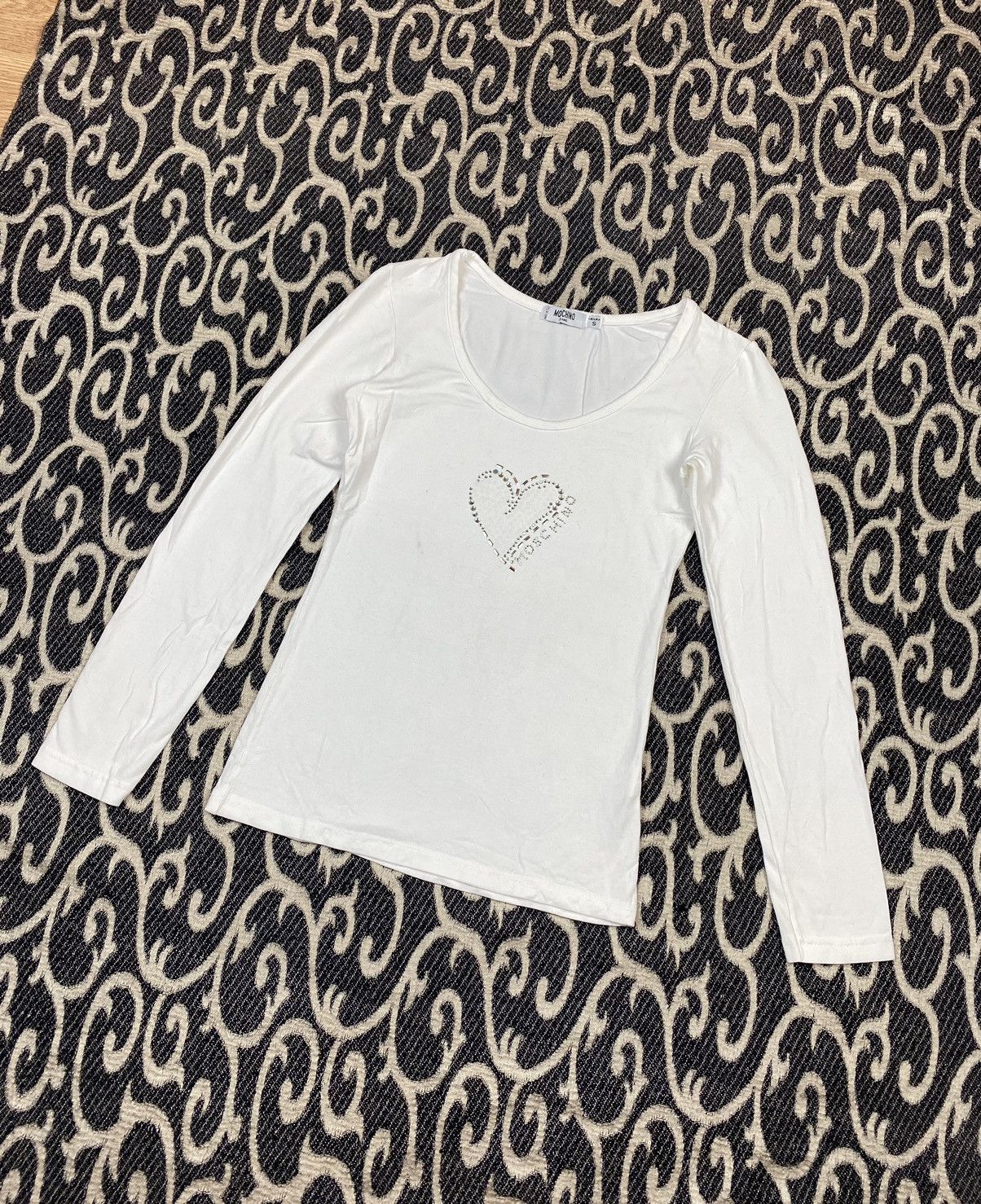 Love Moschino × Moschino Vintage 00s MOSCHINO Couture Ladies Longsleeve Glamour Size S / US 4 / IT 40 - 3 Thumbnail