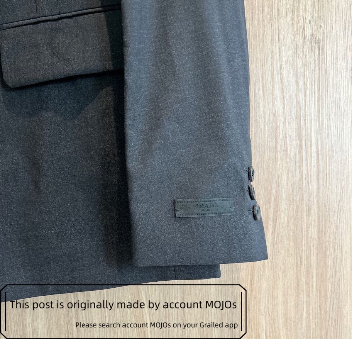 Prada Sz 48 Prada Dark Gray Triangle Logo Patch Blazer mojos1327 Size US M / EU 48-50 / 2 - 3 Thumbnail