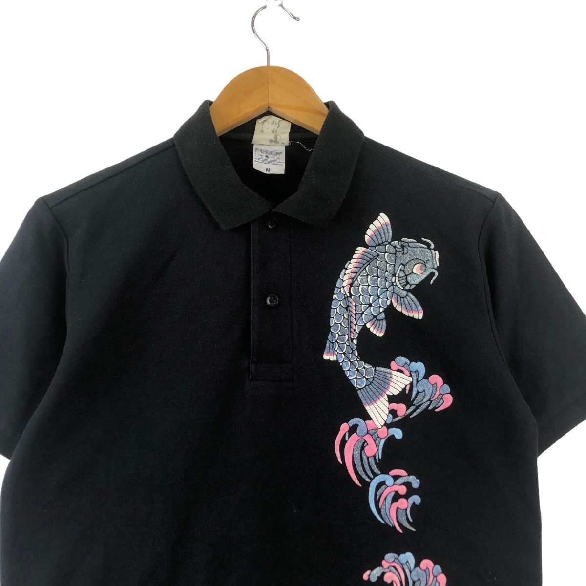 Japanese Brand × Vintage Vintage JAPAN KOI FISH Kodama Niigata Art Painting Polo Tee Size US M / EU 48-50 / 2 - 2 Thumbnail