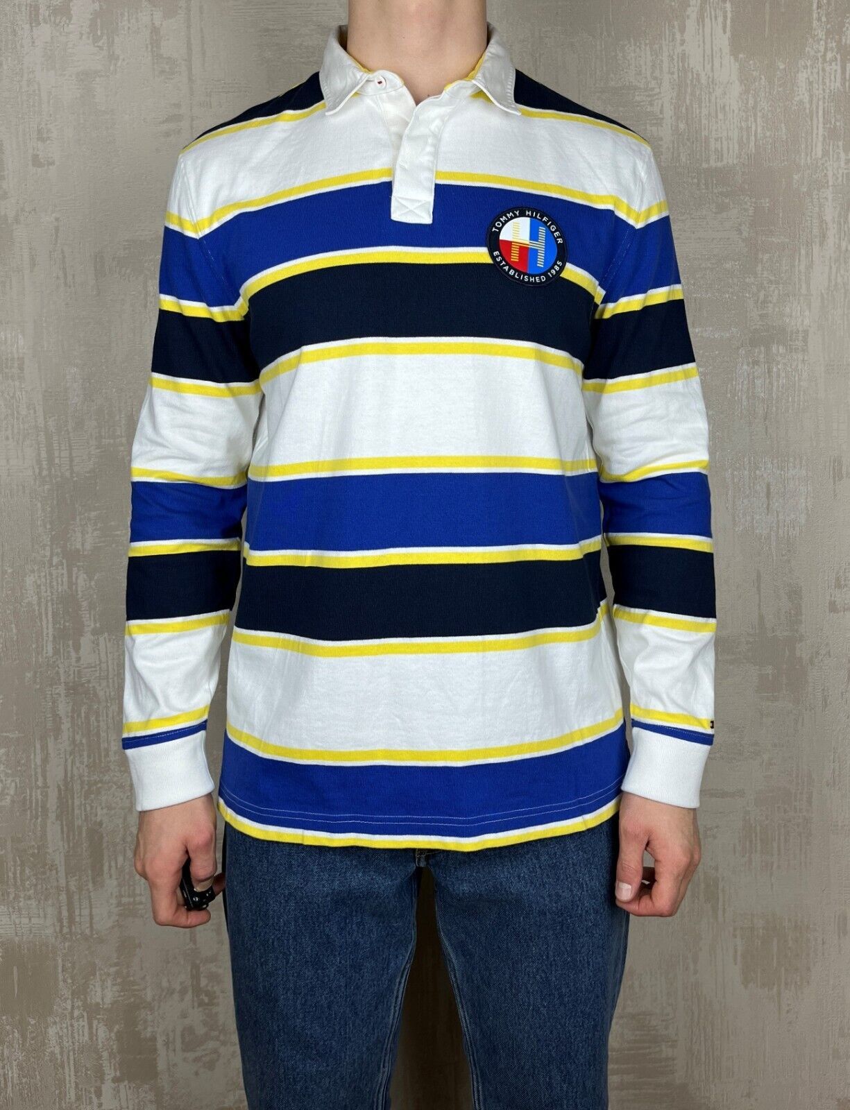 Tommy Hilfiger Tommy Hilfiger Multicolor Striped Rugby Polo Shirt Size US XL / EU 56 / 4 - 2 Thumbnail