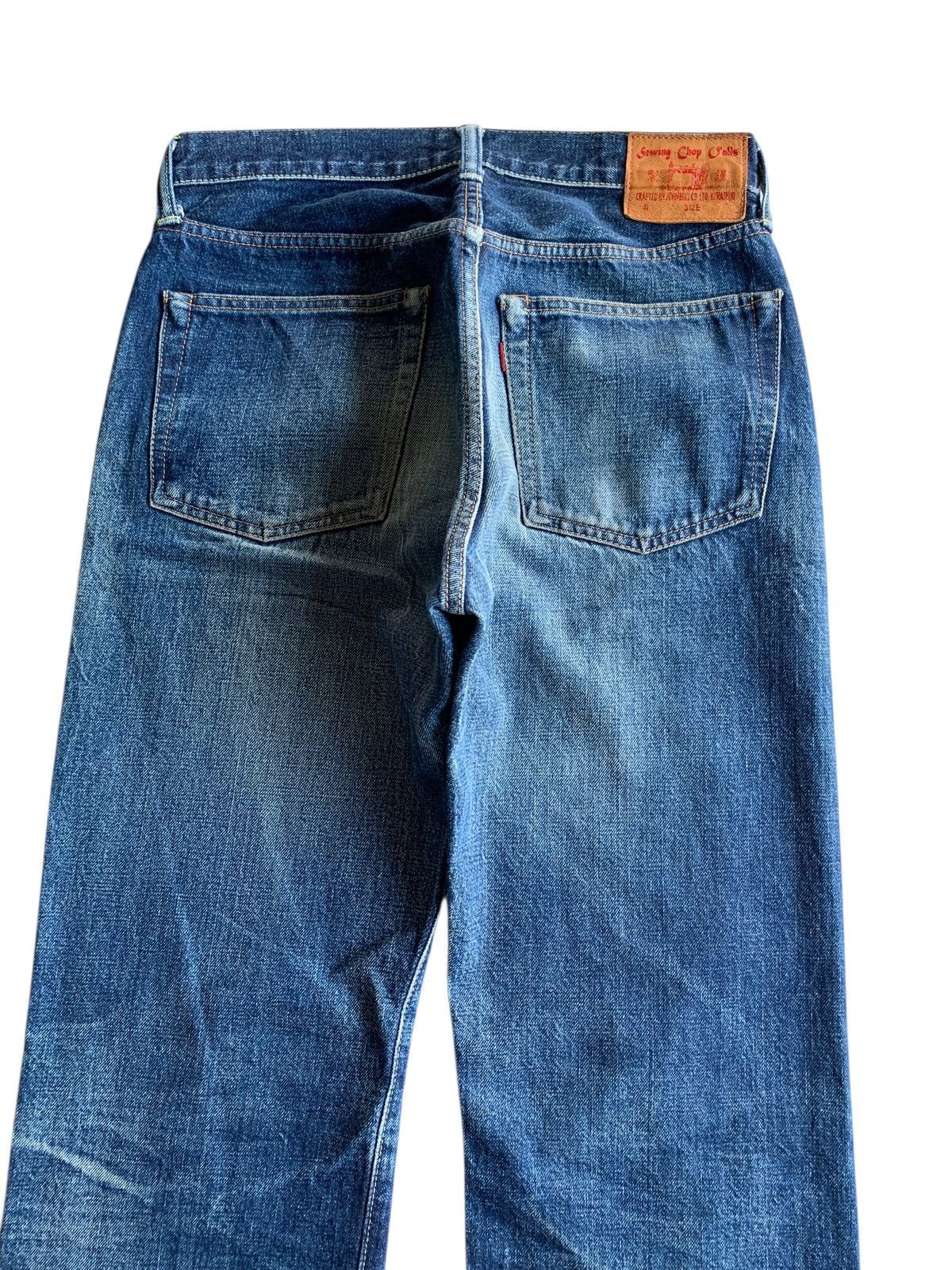 Sugar Cane VINTAGE SWING CHOP SELVEDGE FADED & RUSTY DISTRESSED DENIM Size US 29 - 8 Thumbnail