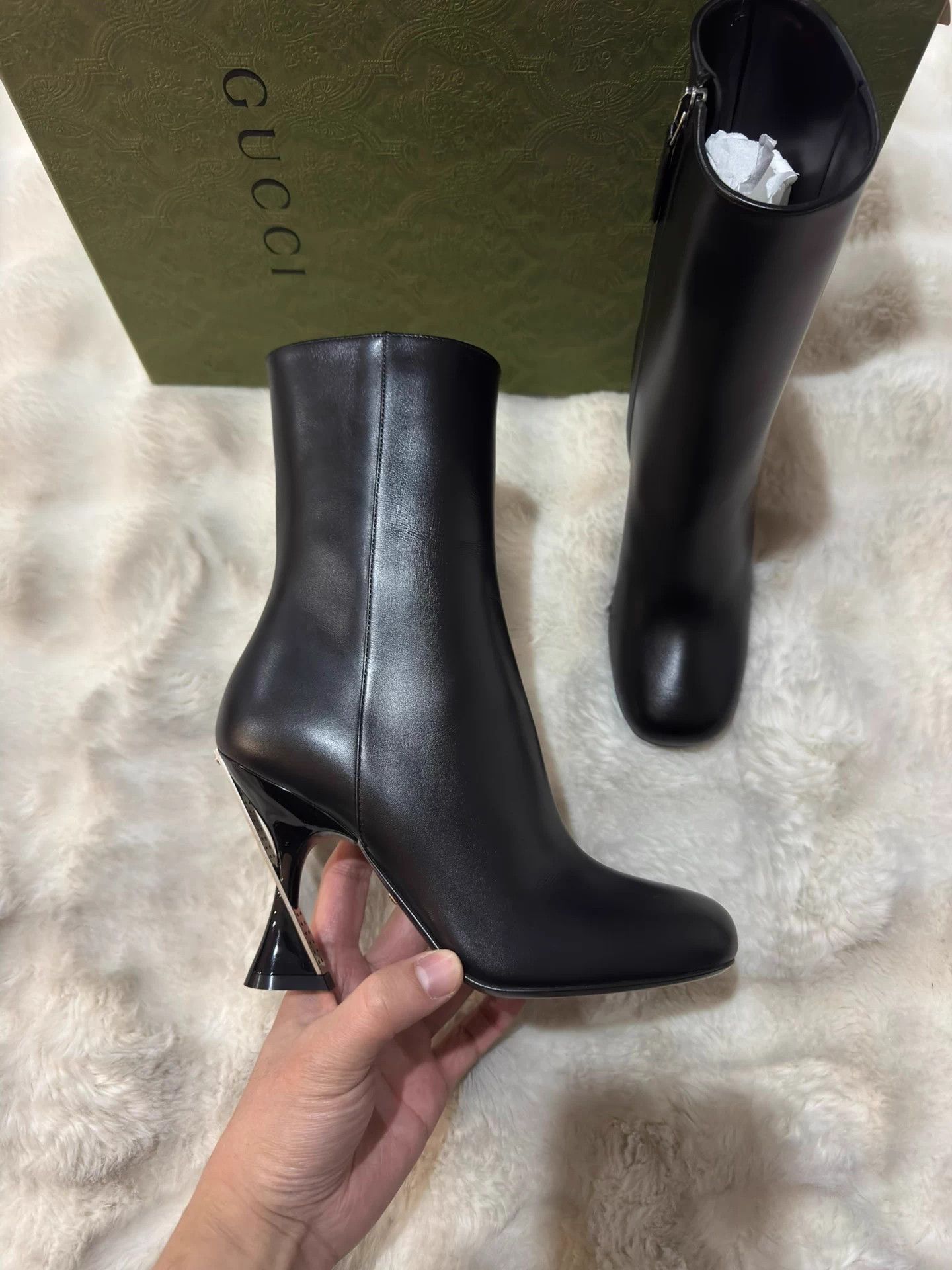 Gucci Gucci Runway Women's High Heel Boots with Double G Heel Size US 5 / IT 35 - 2 Thumbnail