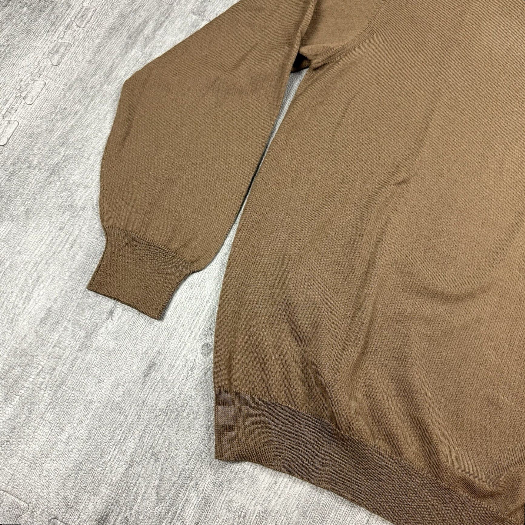 Ermenegildo Zegna VINTAGE Ermenegildo Zegna Wool Sweater Mens 2Xl Classic Fit Brown All Seasons Italy Size US XXL / EU 58 / 5 - 4 Thumbnail