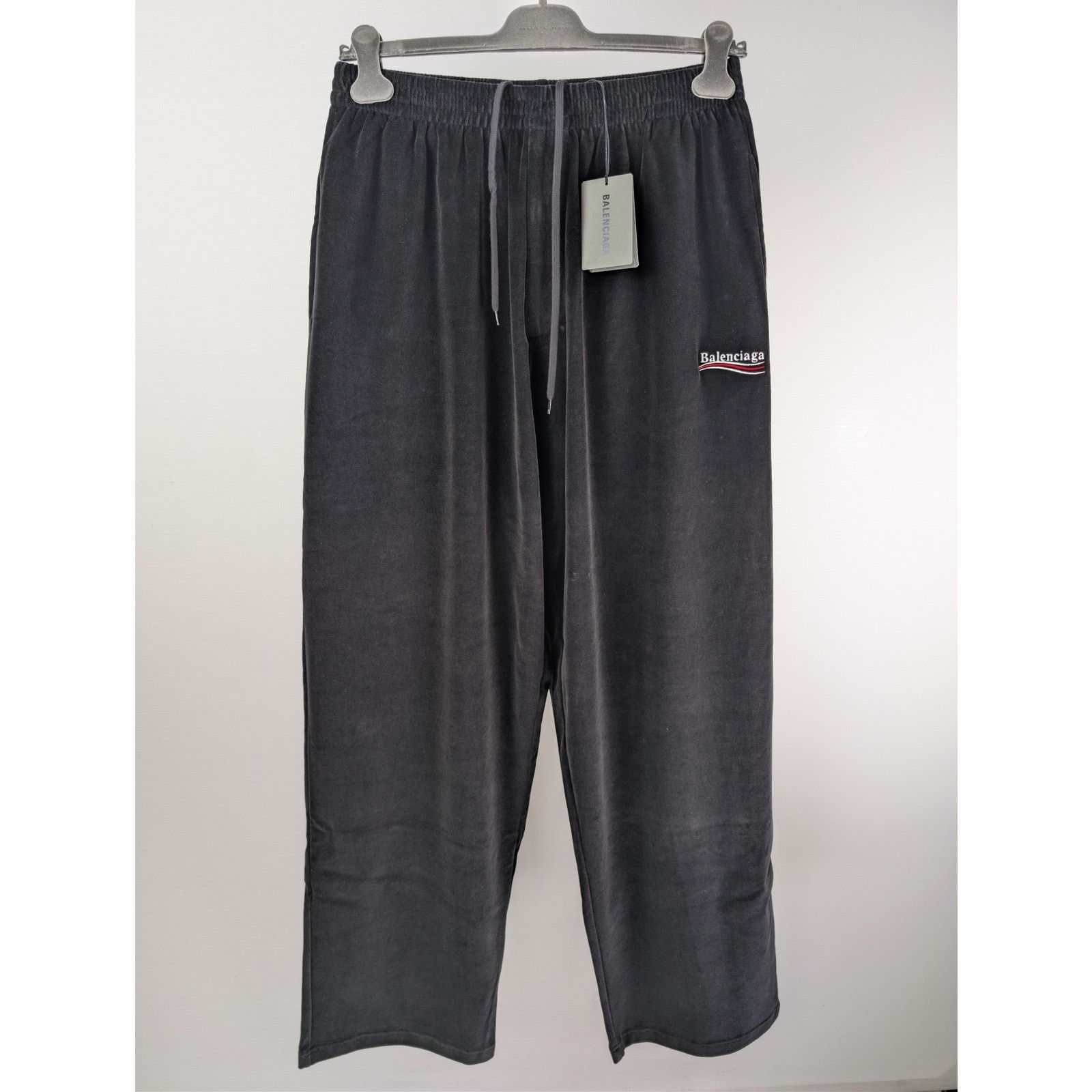 Balenciaga o1rshd1 Q:2 /Political Campaign Baggy Pants in Velvet Jersey Size US 32 / EU 48 - 2 Thumbnail