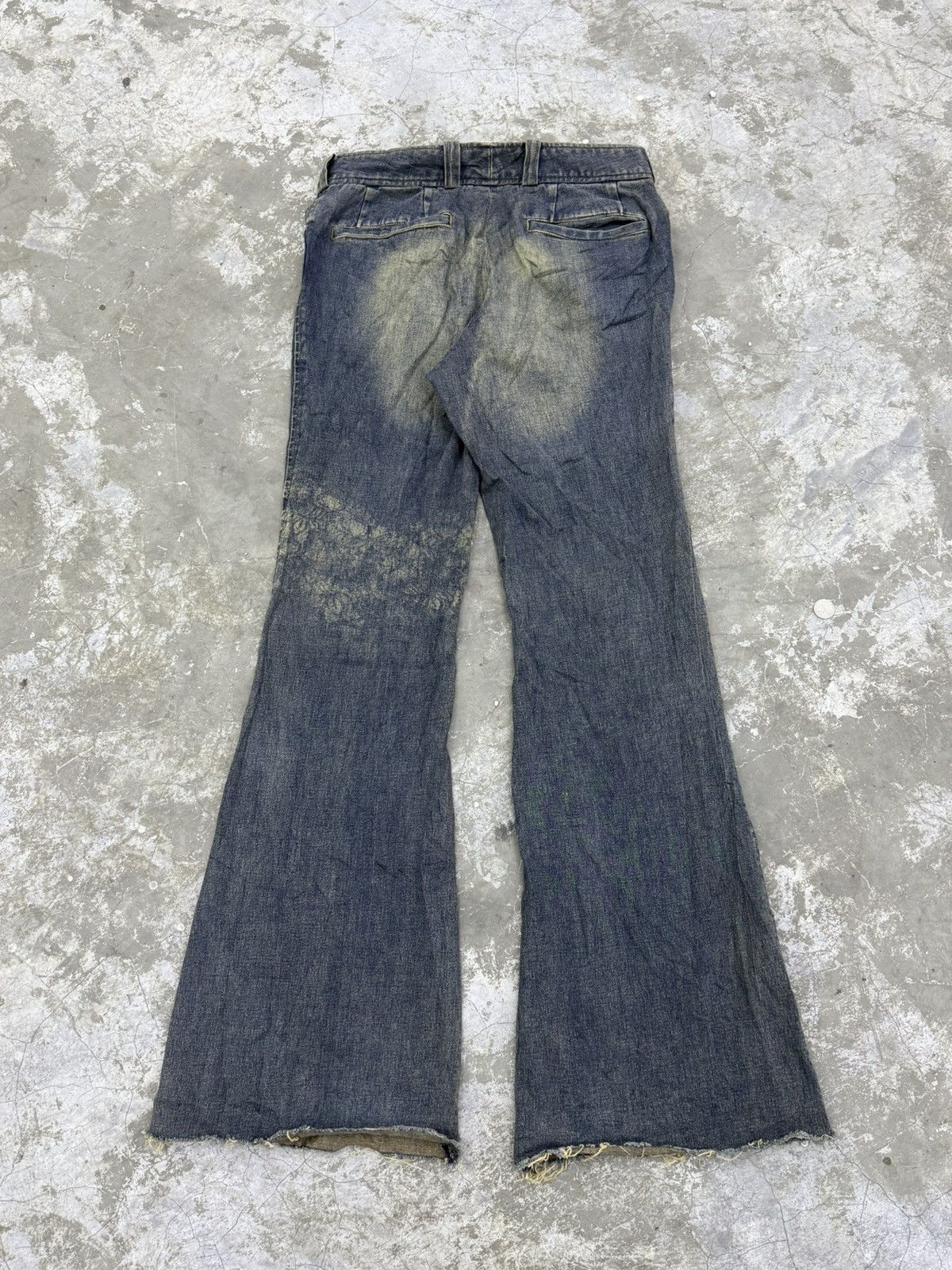Tornado Mart Tornado Mart Flared Faded Washed Denim Pants W32 Size US 32 / EU 48 - 2 Thumbnail